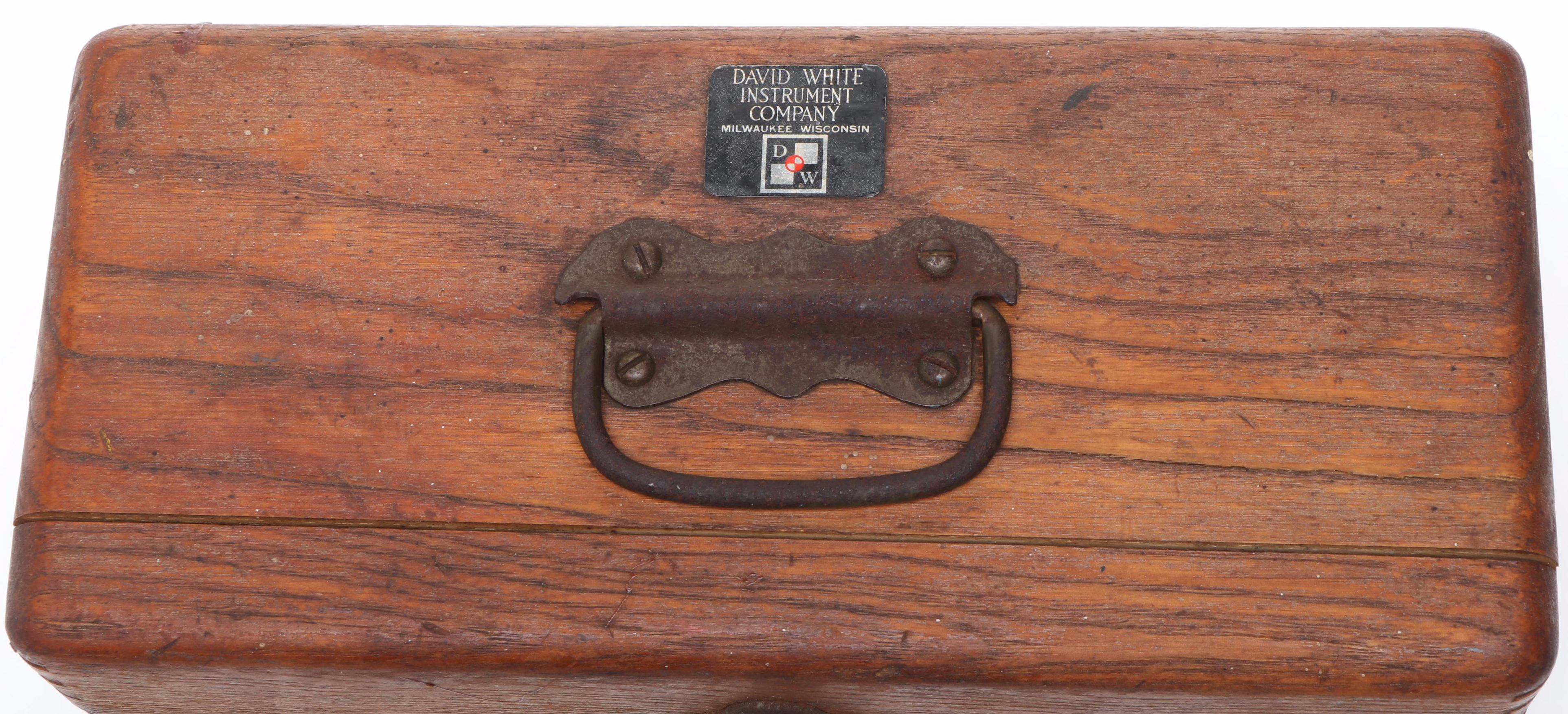 David White Instrument Co. Surveyor's Transit with Wood Case