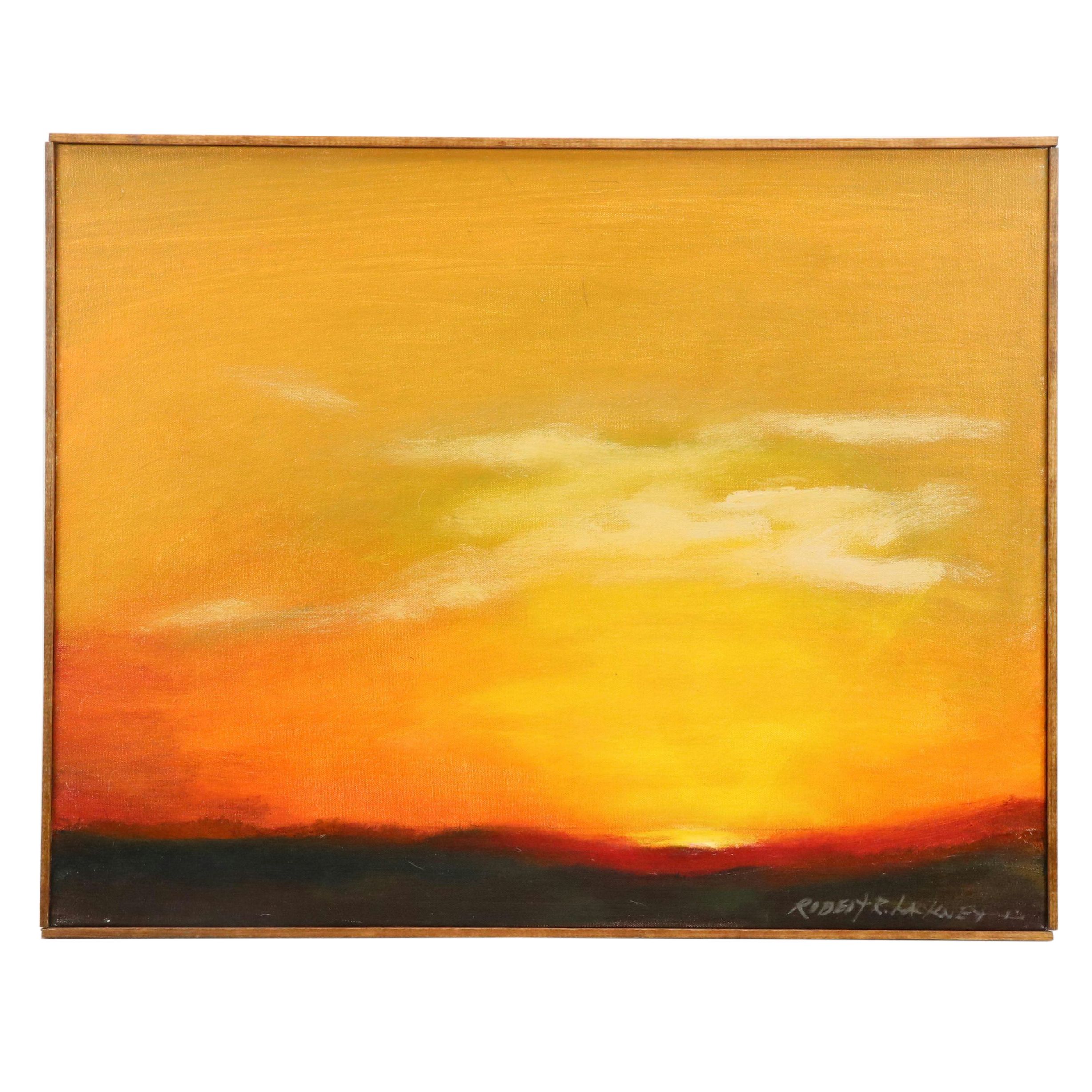 Robert R. Lackney Landscape Acrylic Painting "Magic Day," 21st Century