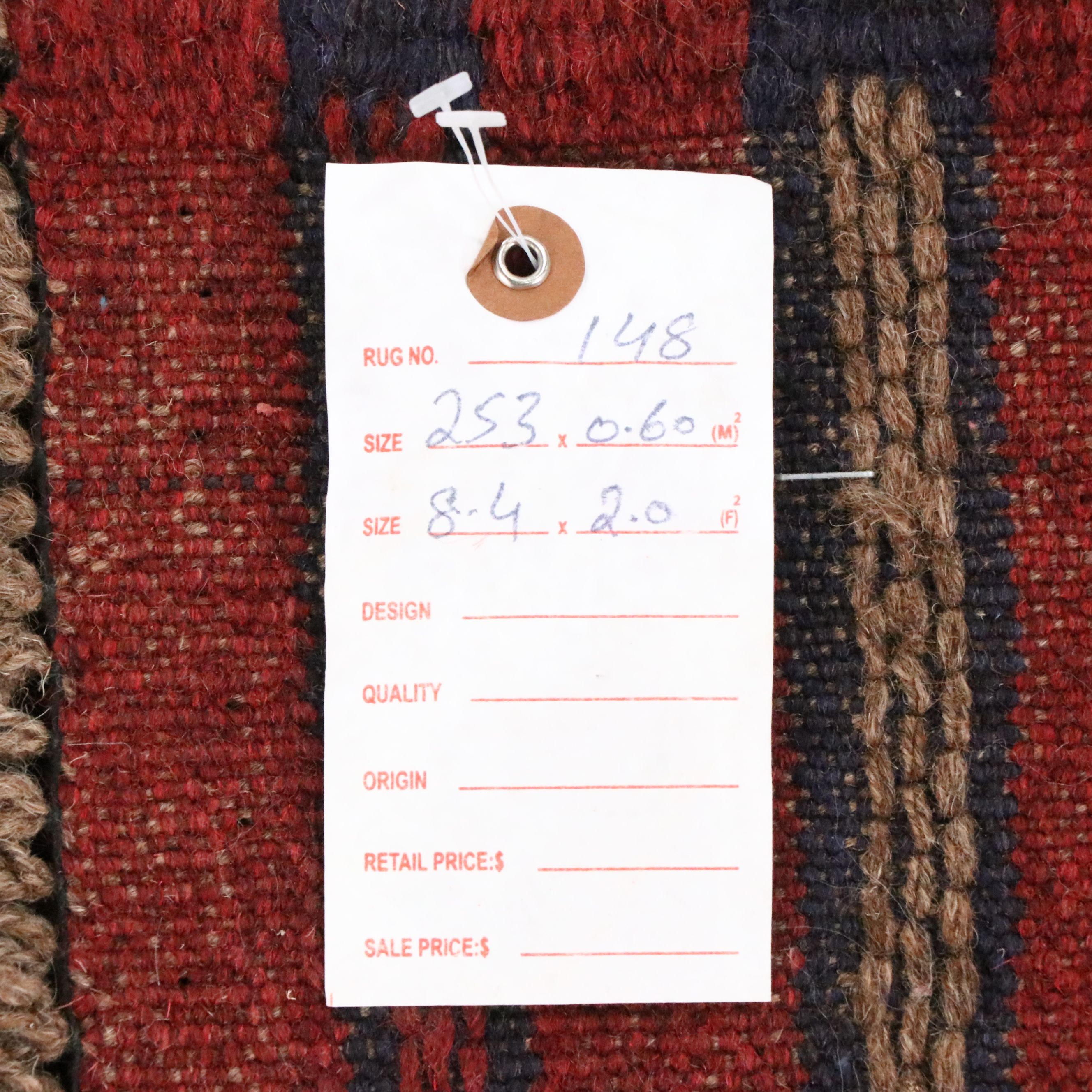 2' x 8'5 Handwoven Afghan Mashwani Carpet Runner