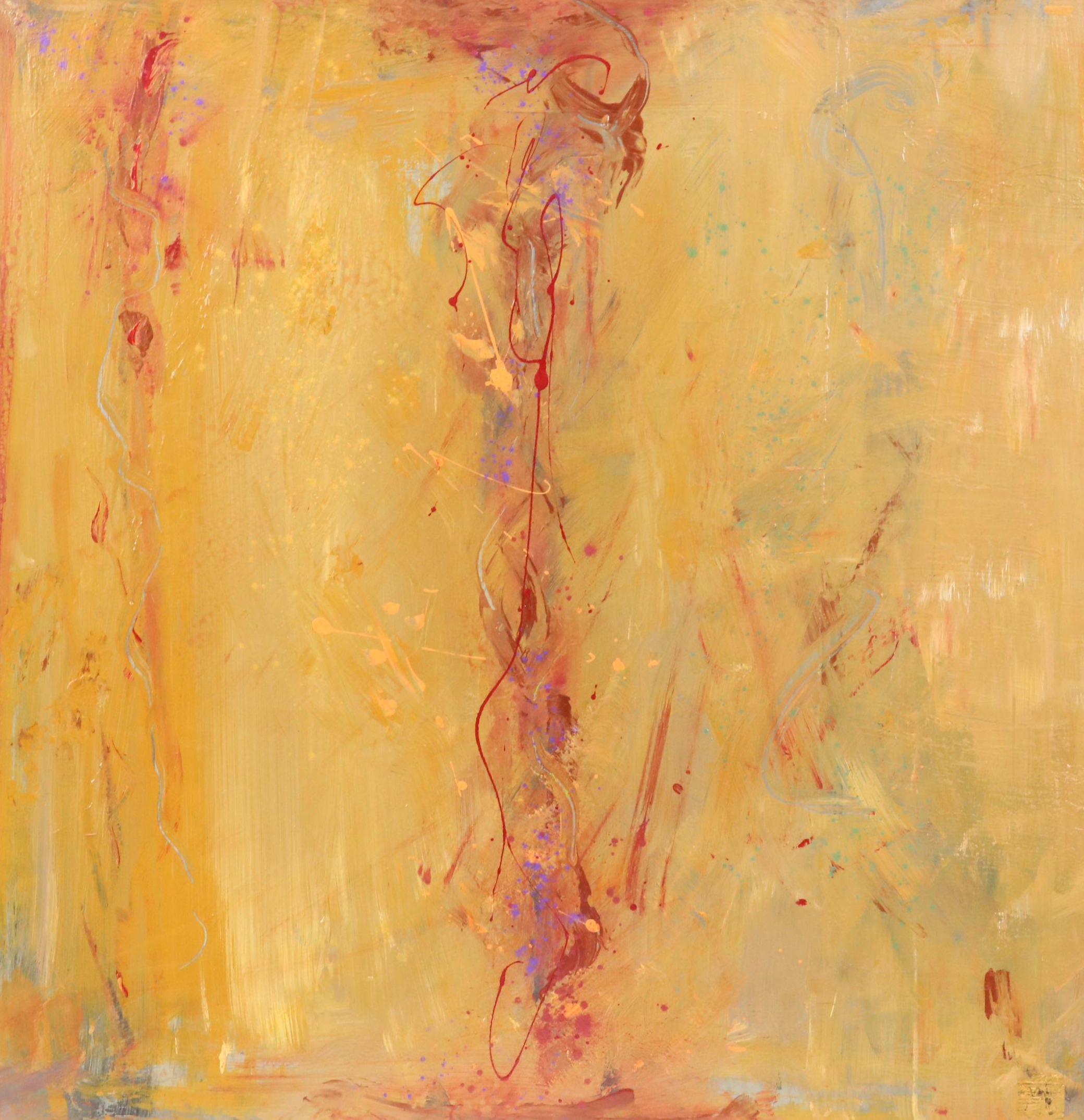 Abstract Mixed Media Painting, 21st Century