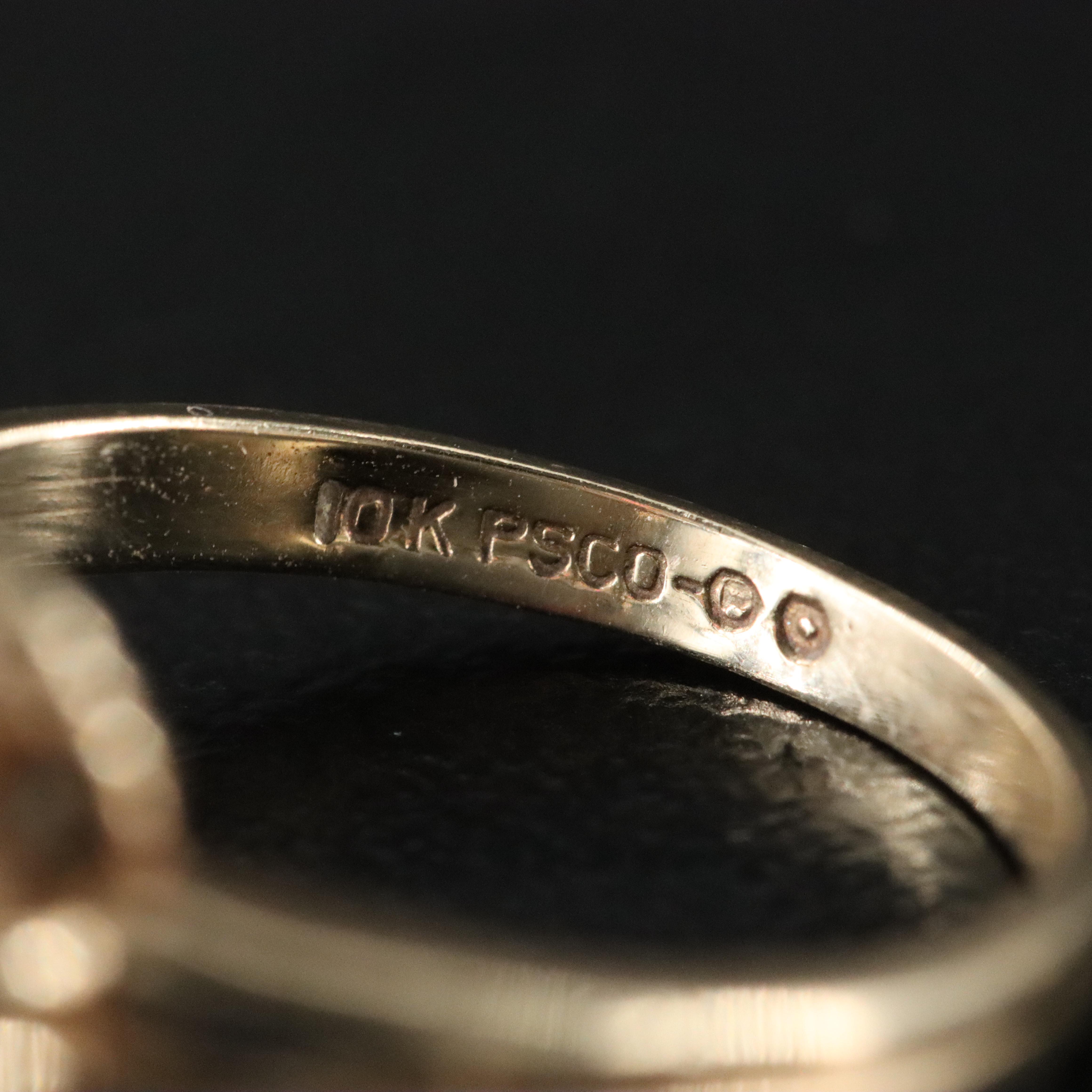 Plainville Stock Co. 10K Garnet and Diamond Ring