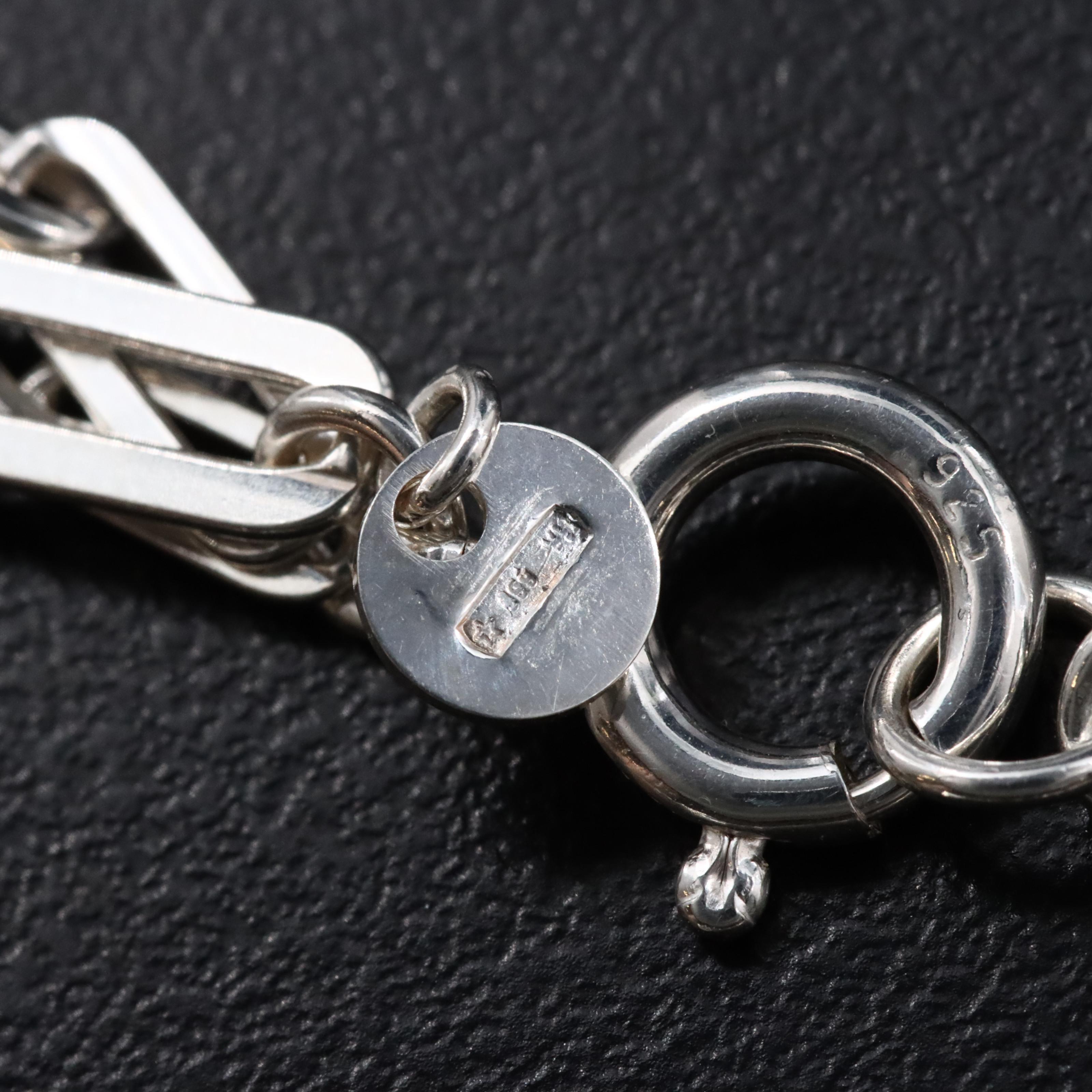 Sterling Tiered Paper Clip Chain Necklace