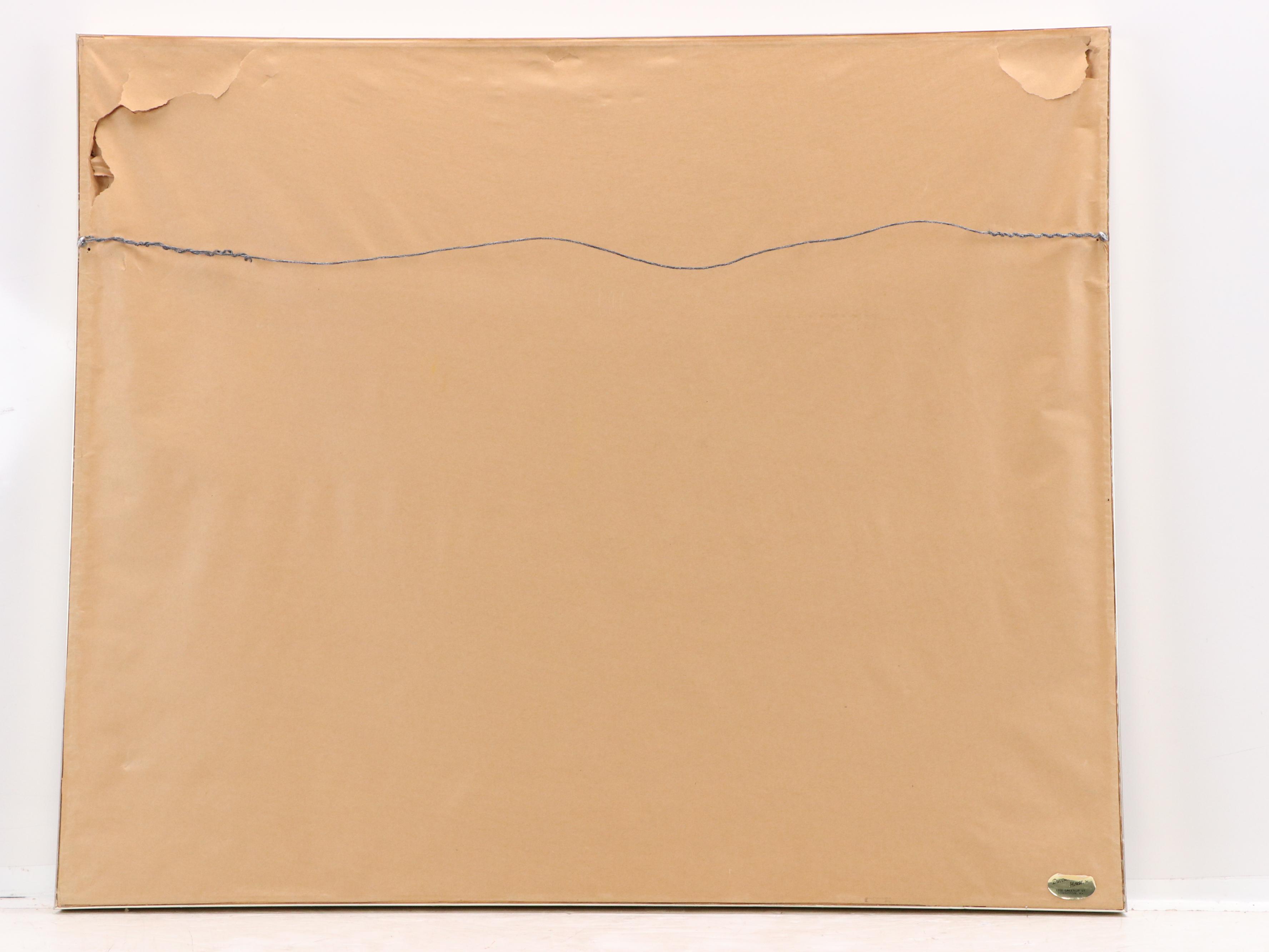 Lela Cooney Abstract Expressionist Style Gouache Painting, Mid-20th Century