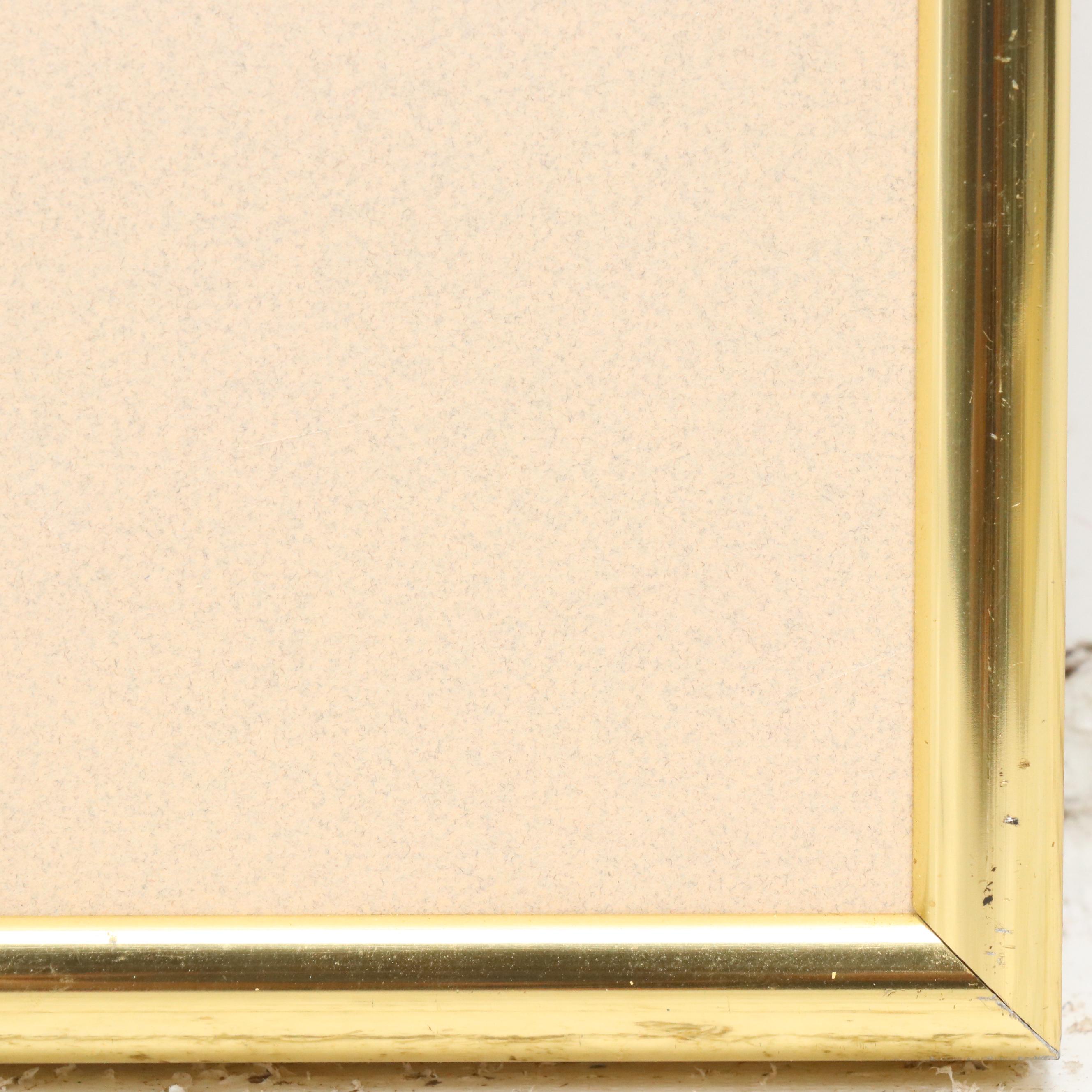 Santell Snowy Mountain Landscape Watercolor Painting