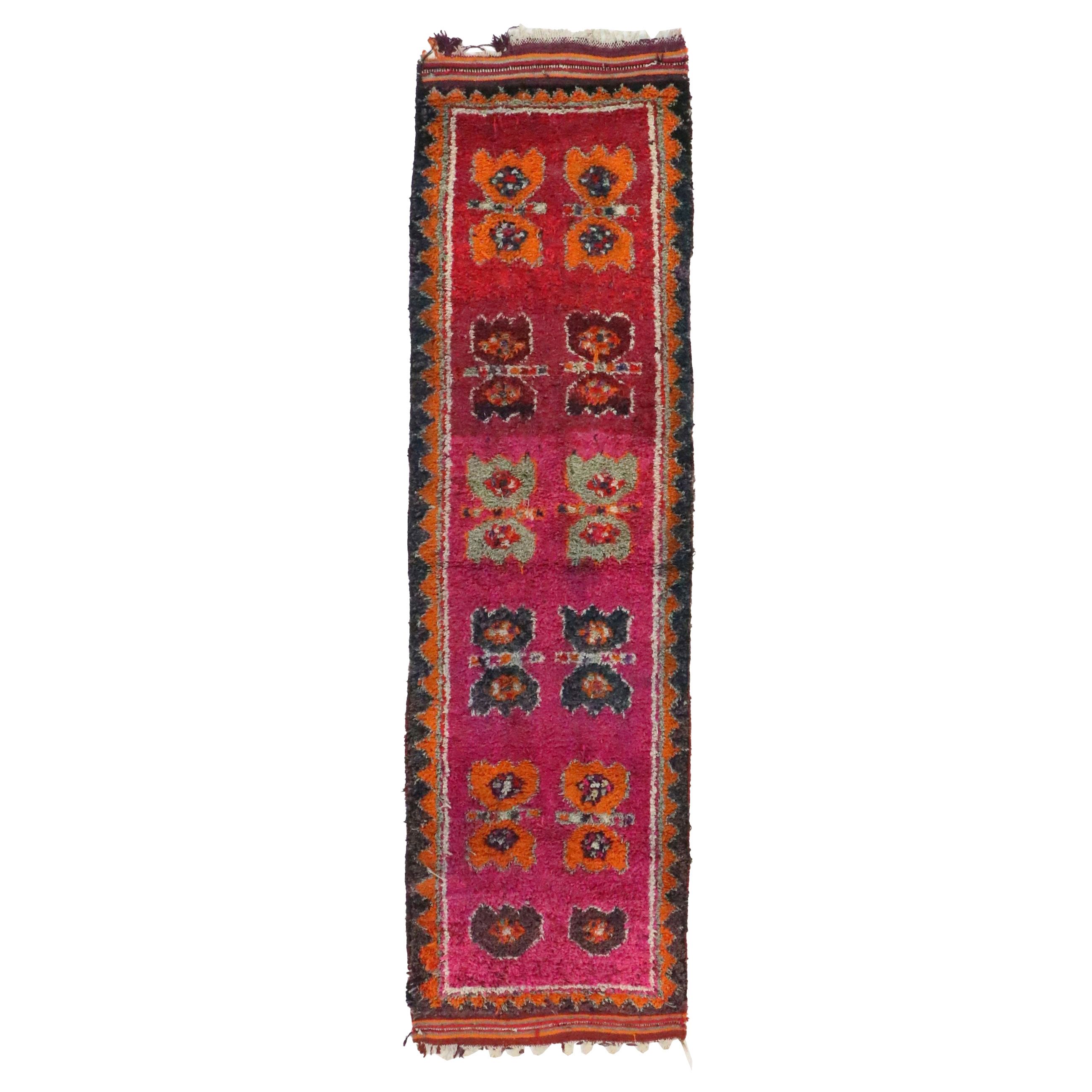 3'6 x 12'6 Hand-Knotted Moroccan Berber Long Rug