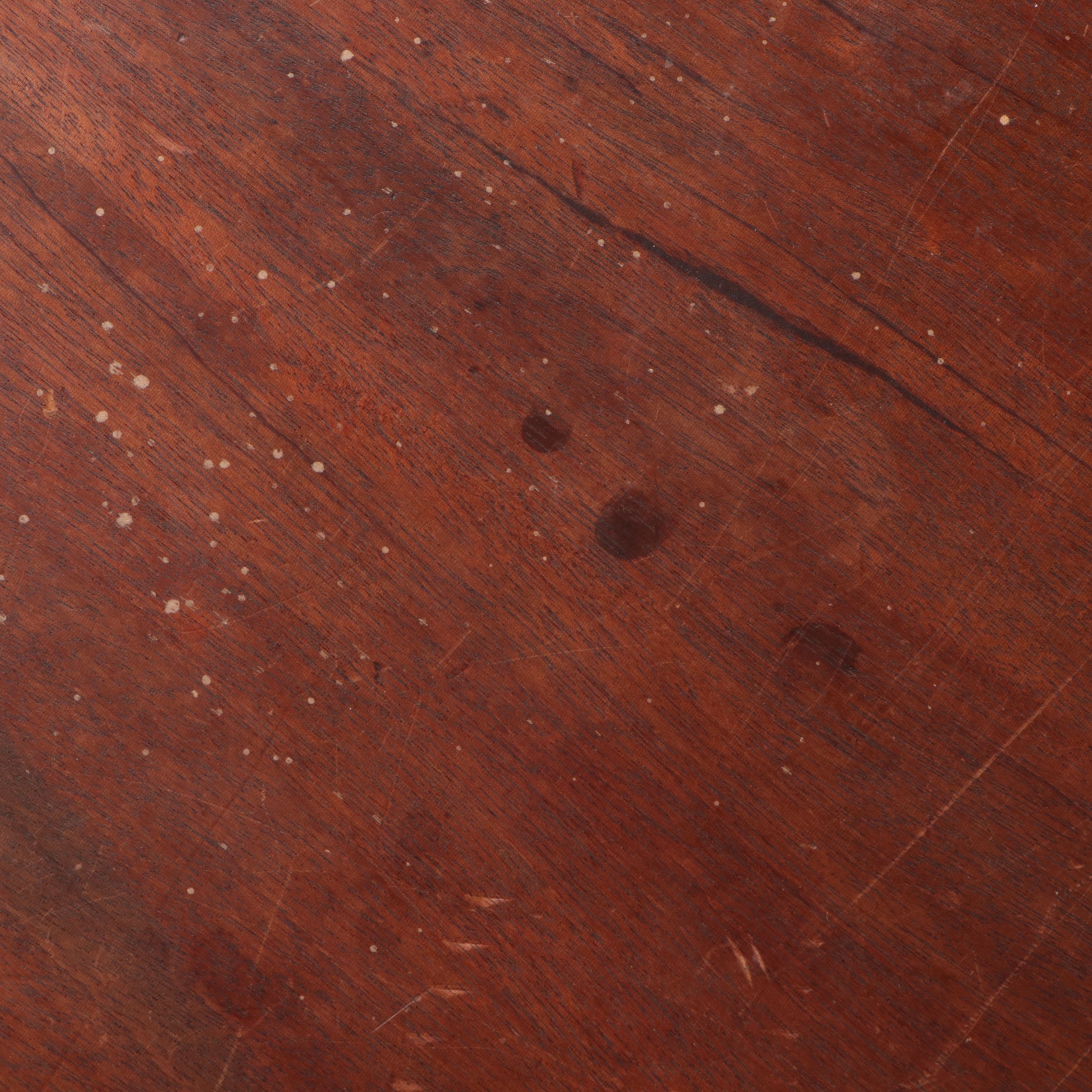 Walnut Finish Coffee Table Made From Victorian Pedestal Table