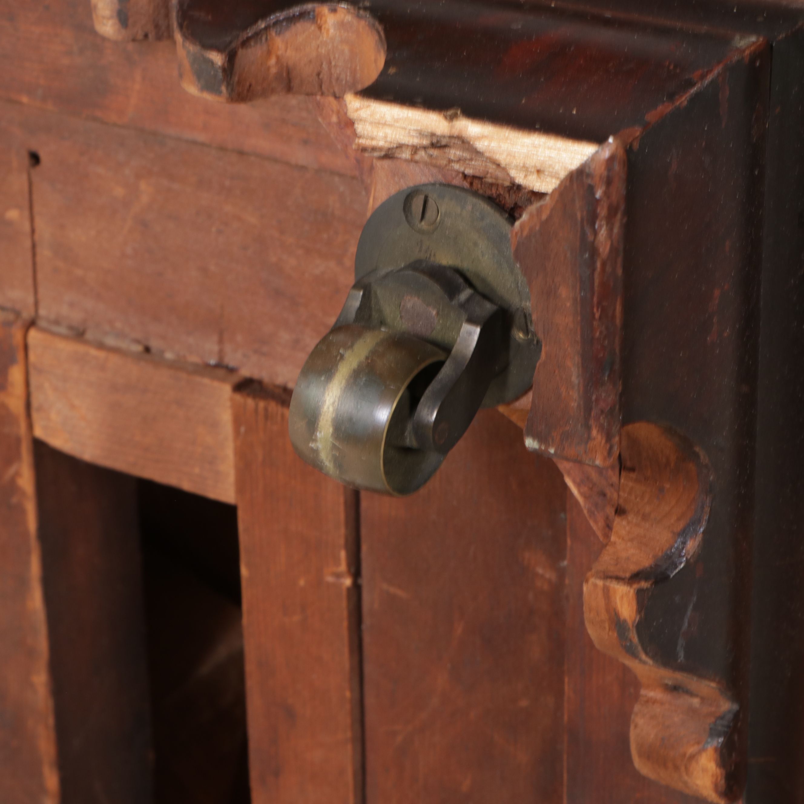 Walnut Finish Coffee Table Made From Victorian Pedestal Table