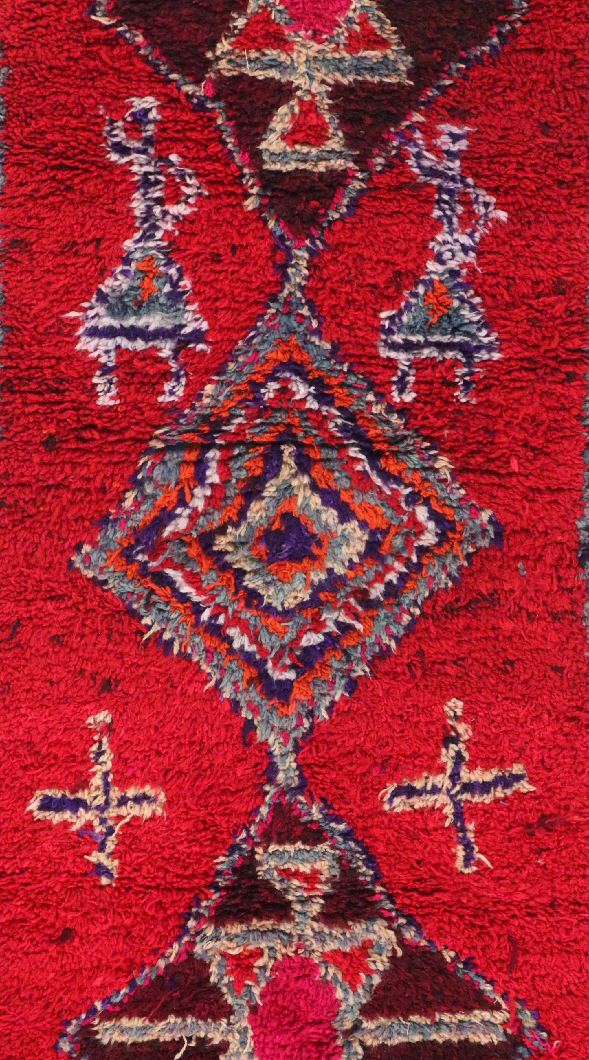2'11 x 9'1 Hand-Knotted Moroccan Berber Carpet Runner