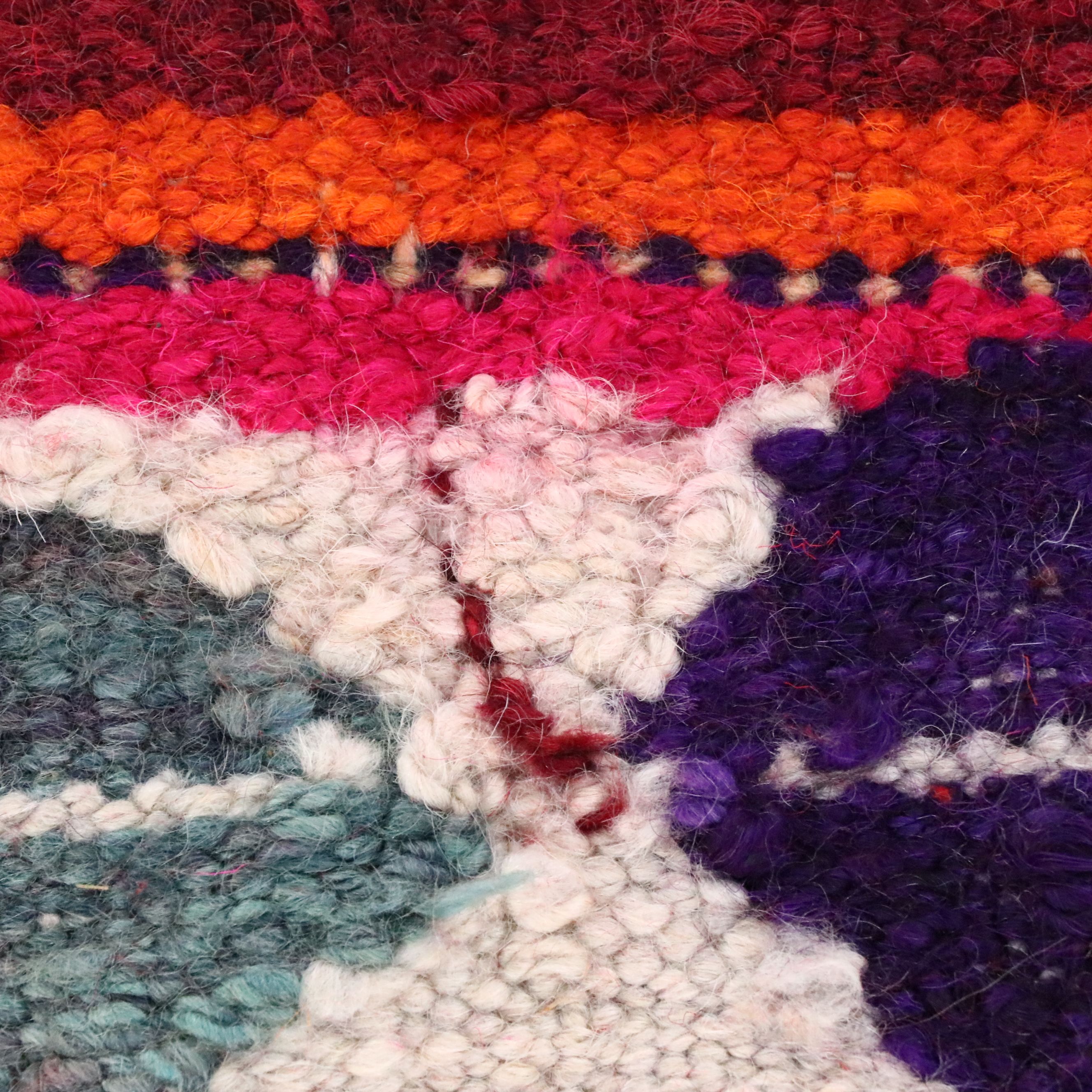 2'11 x 9'1 Hand-Knotted Moroccan Berber Carpet Runner