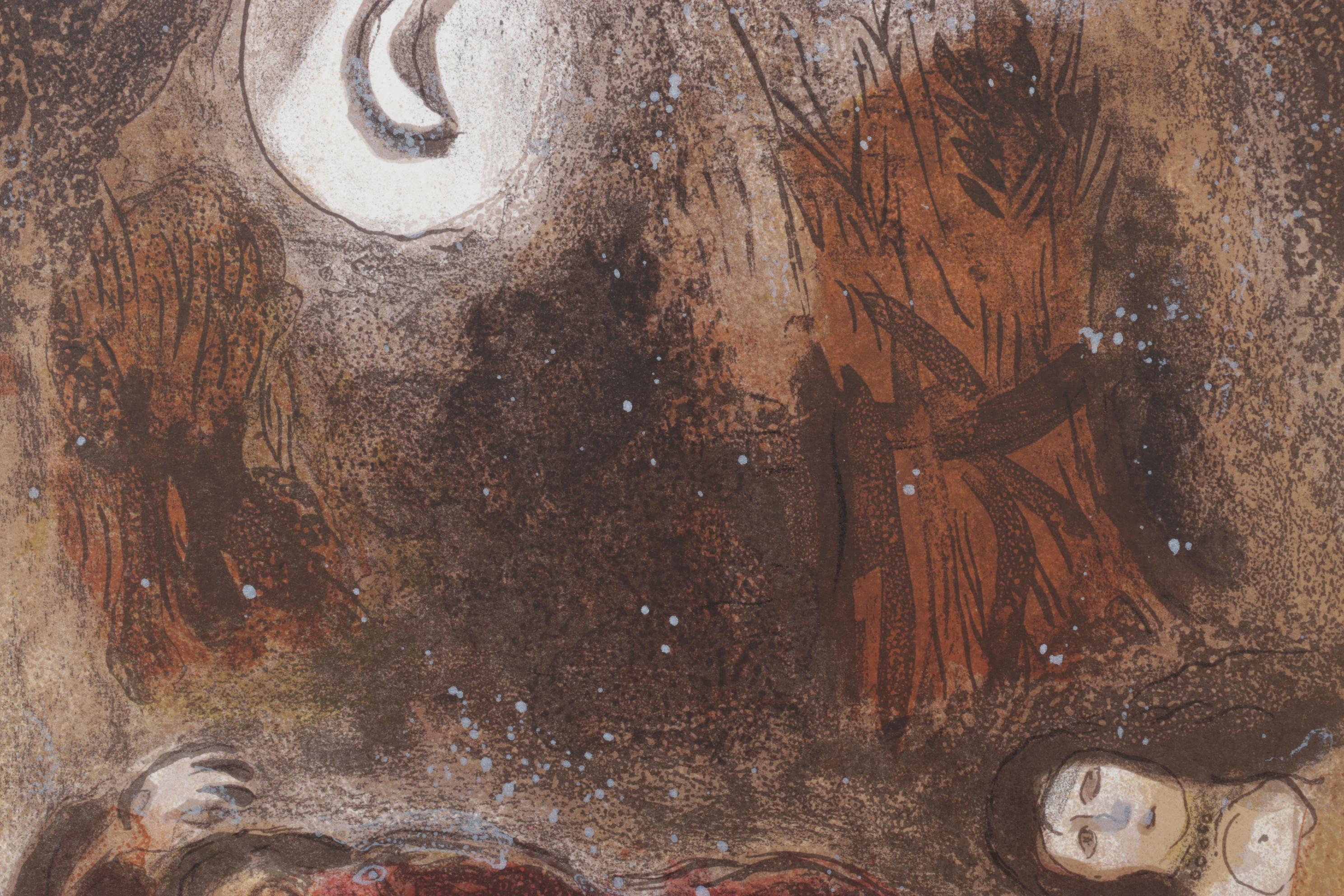 Marc Chagall Color Lithograph "Ruth aux Pieds de Boaz" for "Verve", 1960