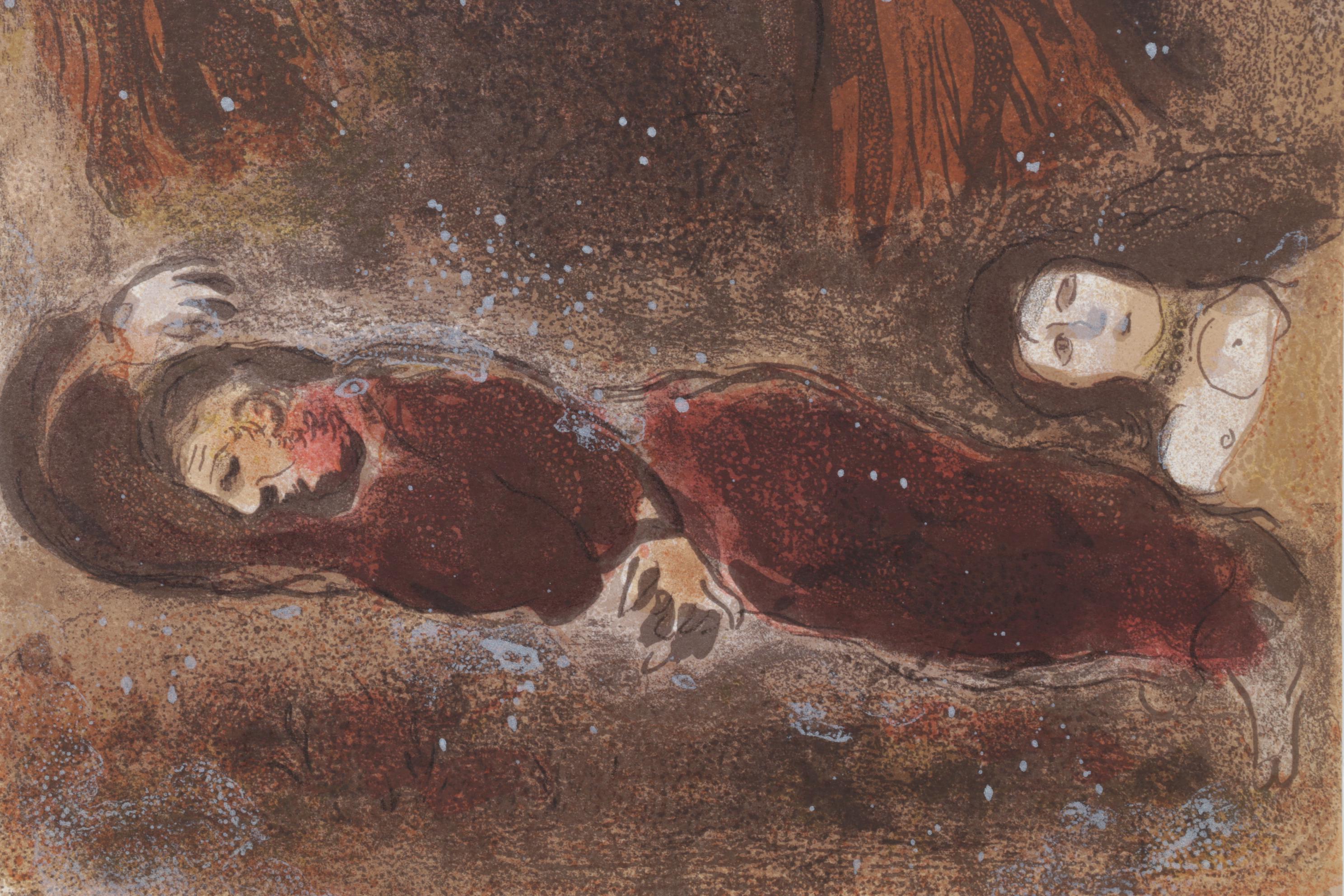 Marc Chagall Color Lithograph "Ruth aux Pieds de Boaz" for "Verve", 1960