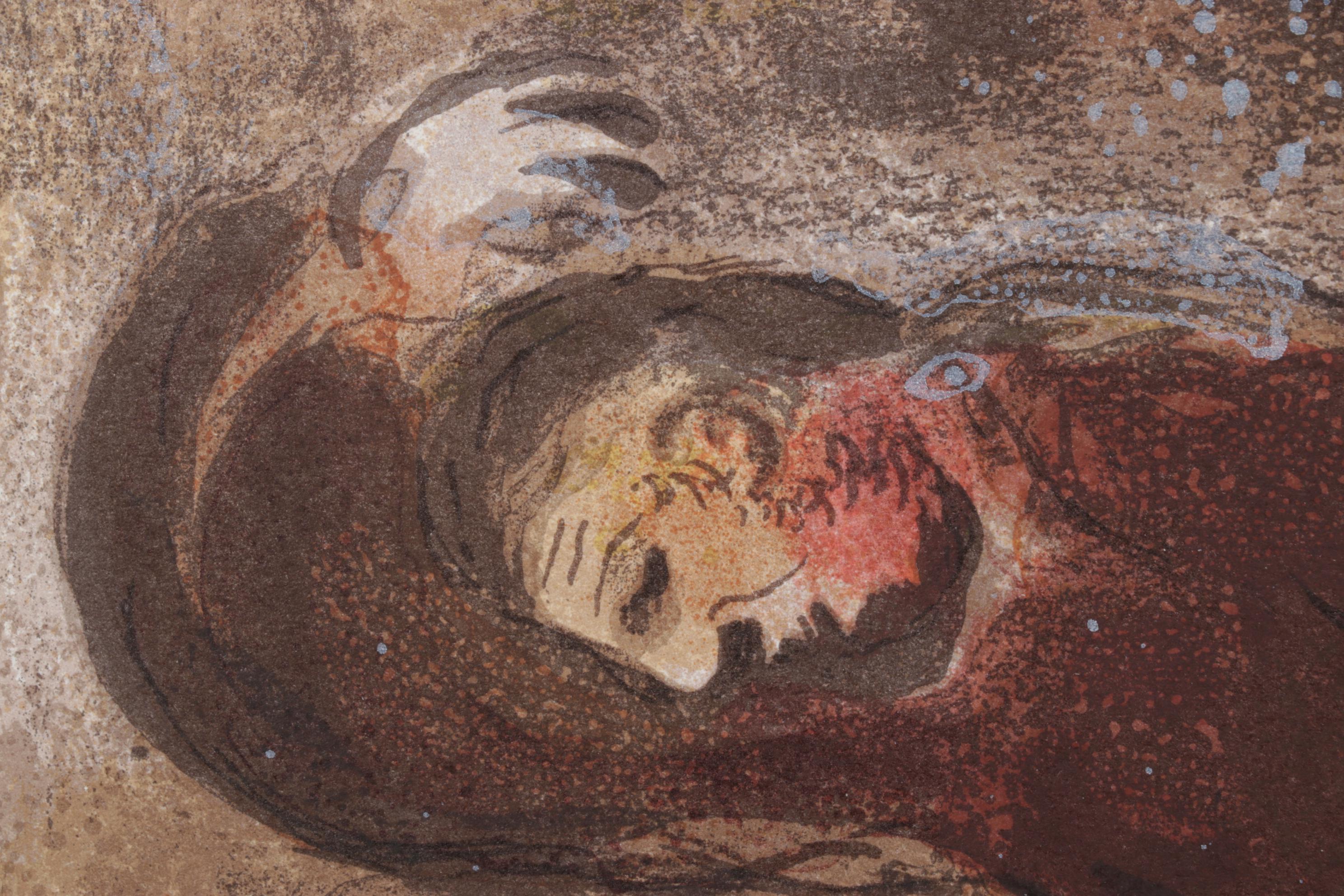 Marc Chagall Color Lithograph "Ruth aux Pieds de Boaz" for "Verve", 1960