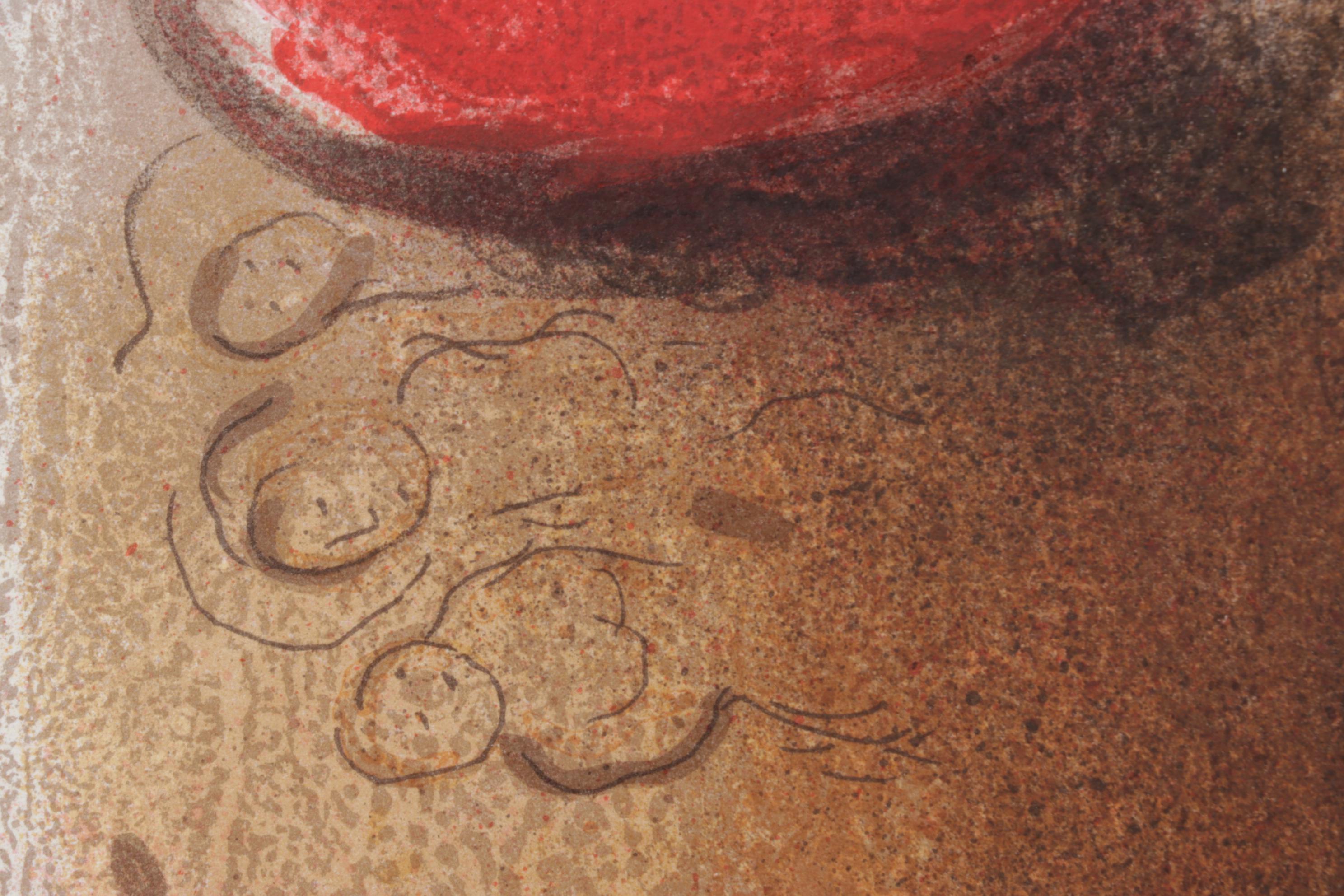 Marc Chagall Color Lithograph "Rencontre de Ruth et Boaz" From "Verve," 1960