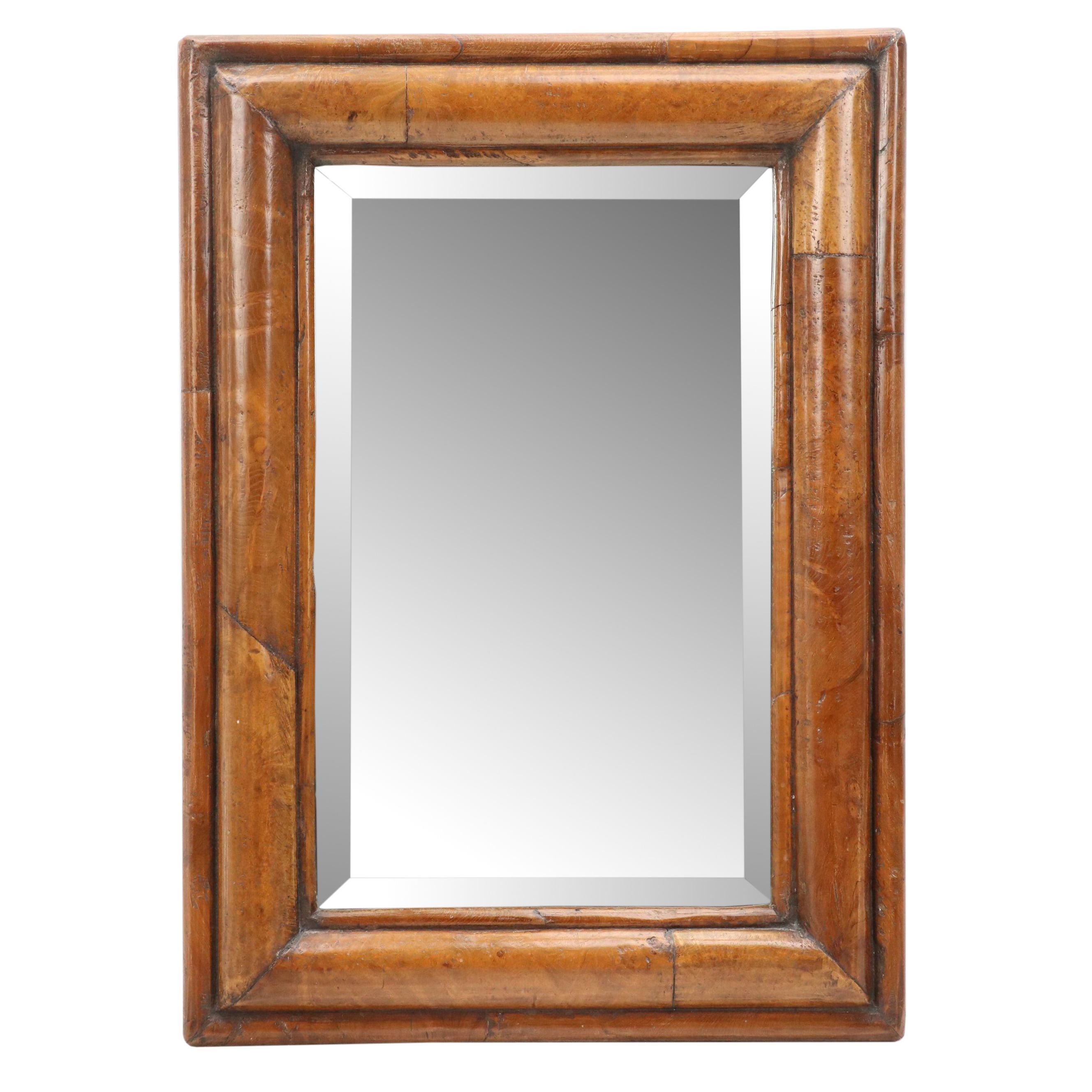 Indonesian Wooden Beveled Wall Mirror, Late 20th Century