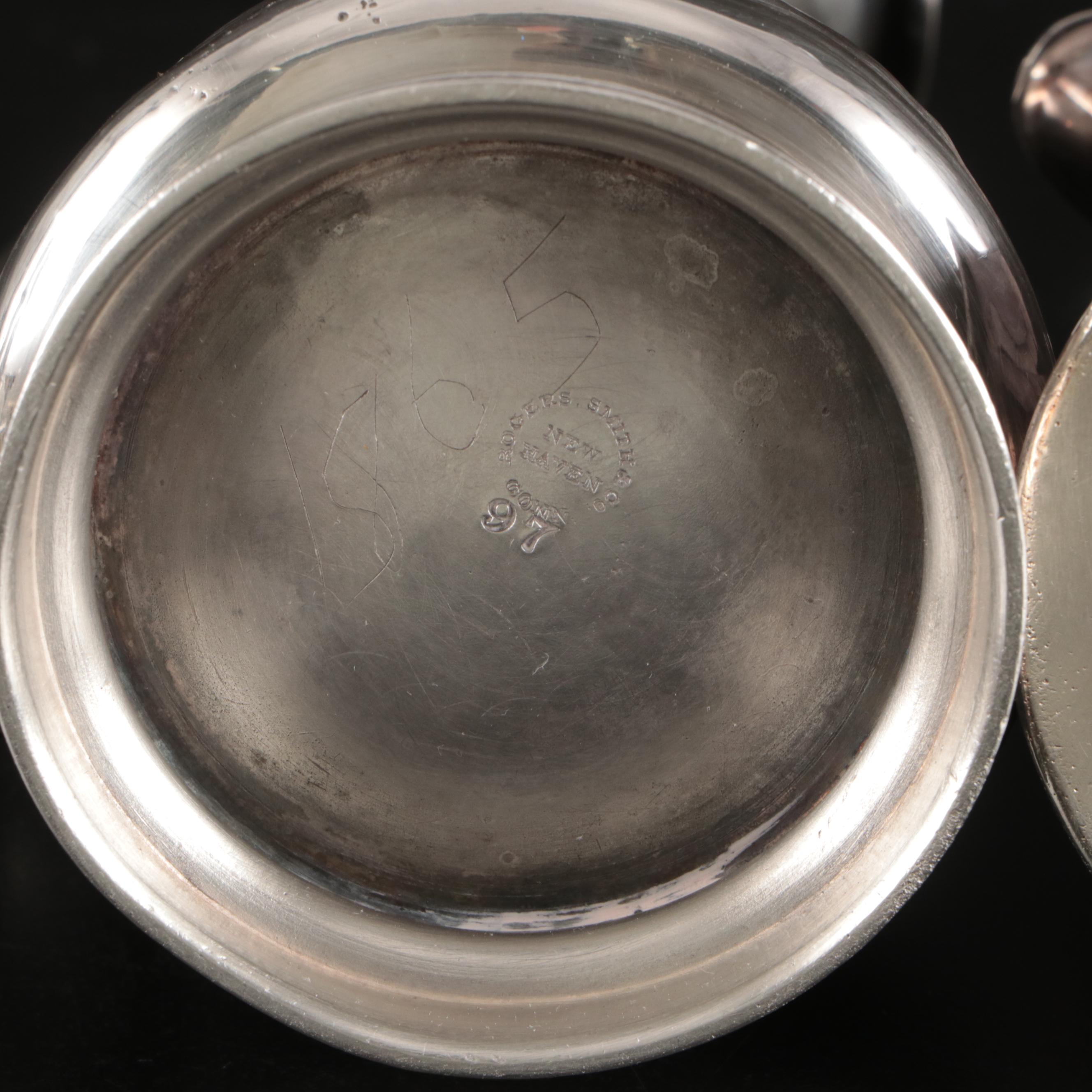 Victorian Styled Mirrored Plateaus with Other Silver Plate Tableware