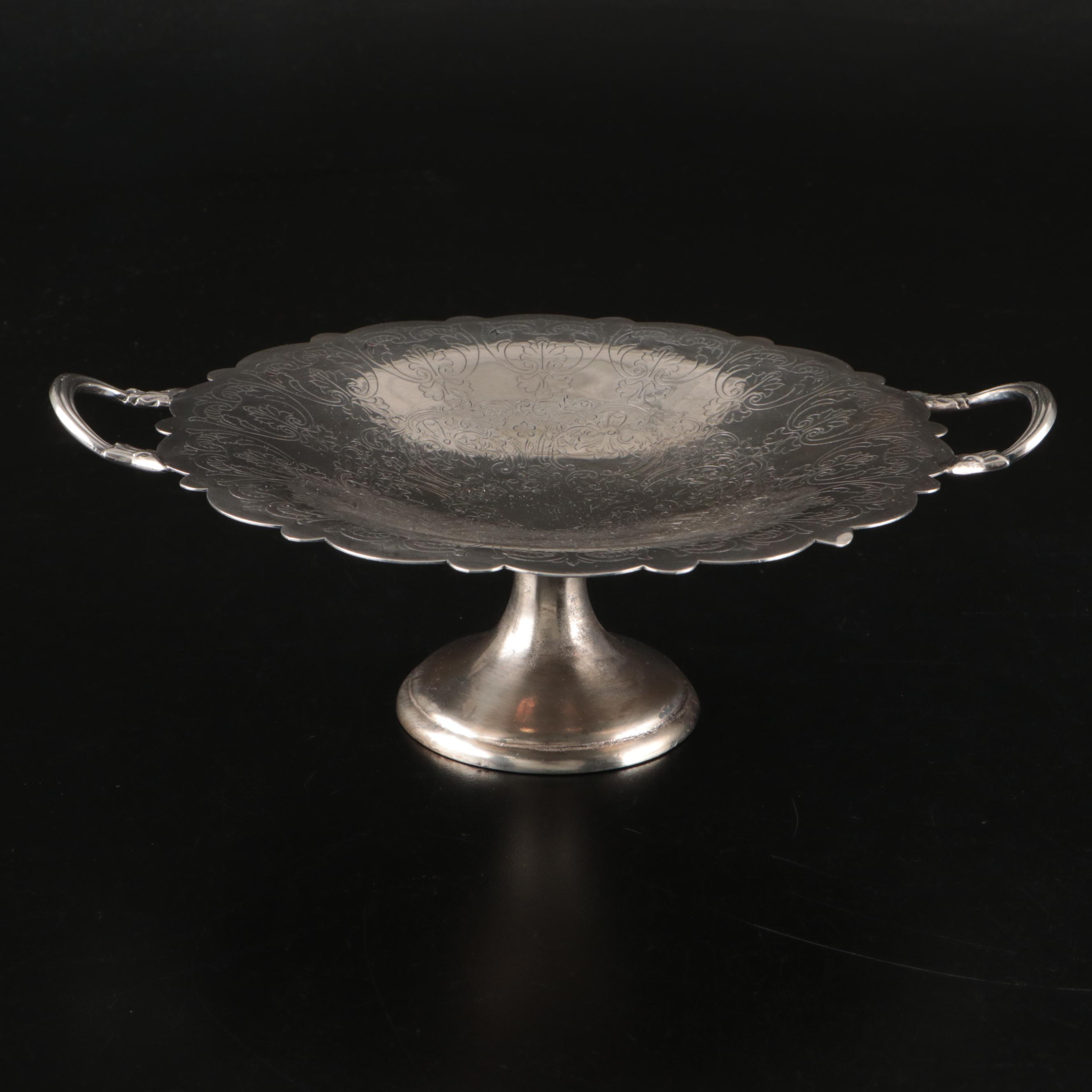 Victorian Styled Mirrored Plateaus with Other Silver Plate Tableware