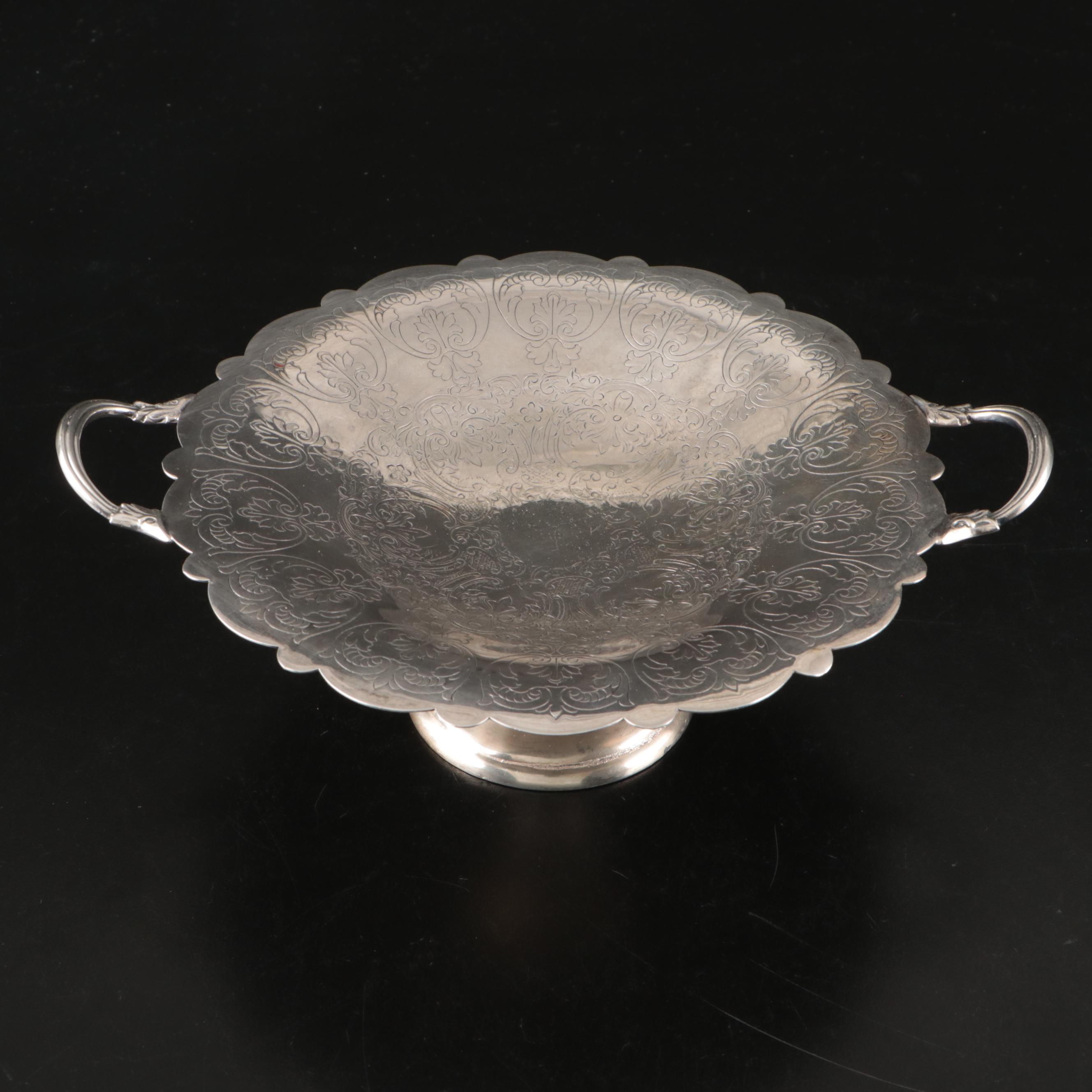 Victorian Styled Mirrored Plateaus with Other Silver Plate Tableware