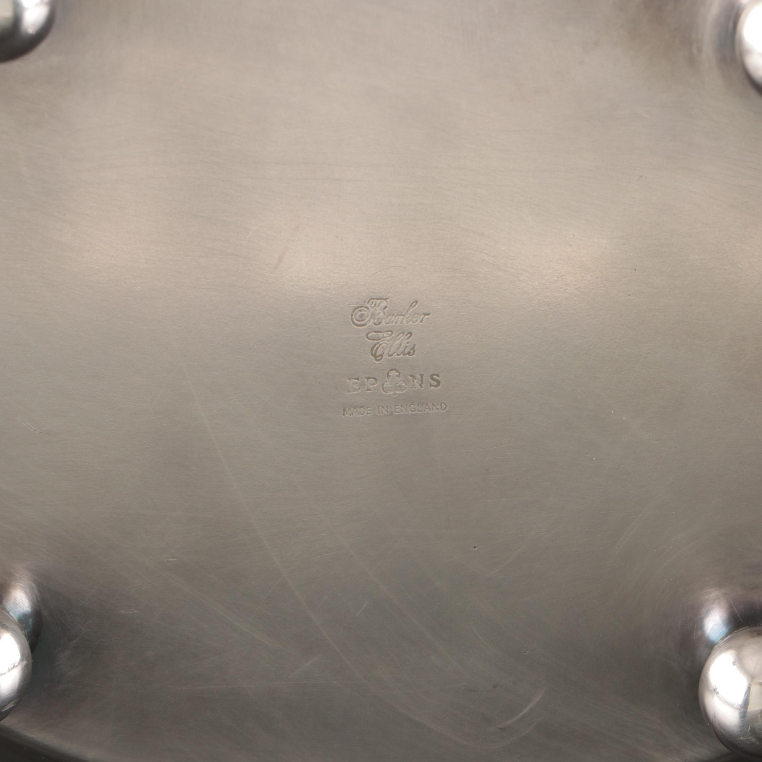 Victorian Styled Mirrored Plateaus with Other Silver Plate Tableware