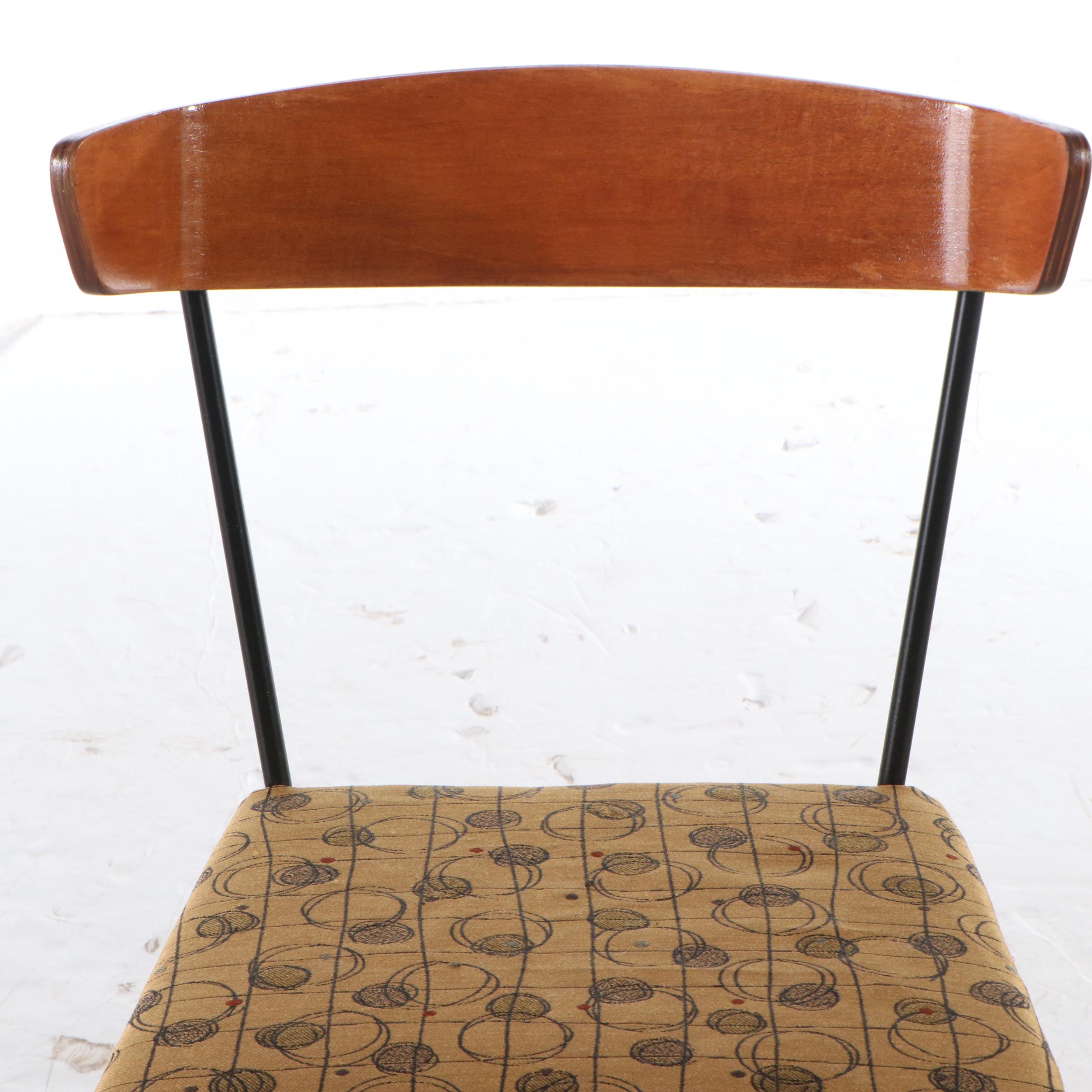 Set of Four Clifford Pascoe for Modernmasters Walnut and Iron Chairs, 1950s