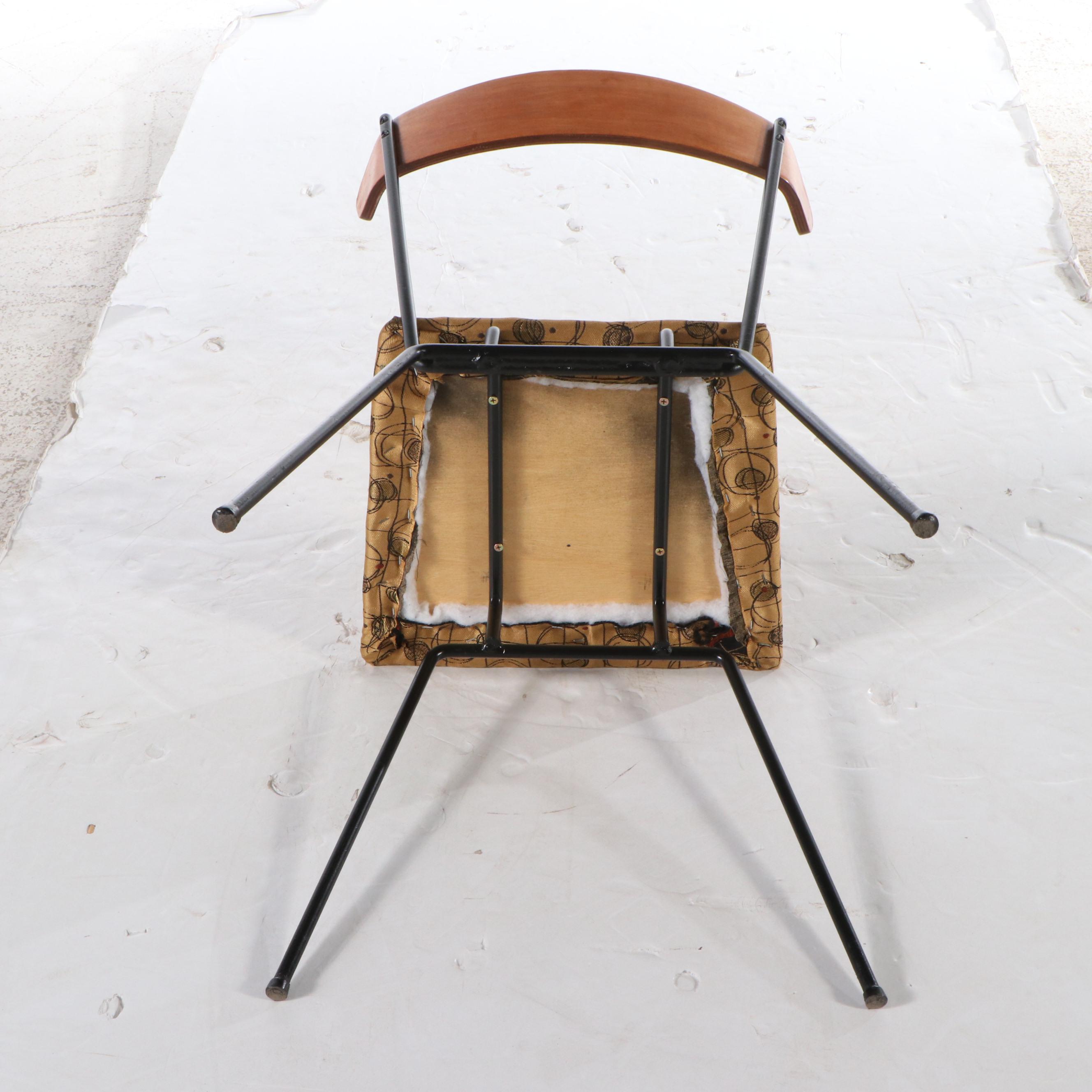 Set of Four Clifford Pascoe for Modernmasters Walnut and Iron Chairs, 1950s