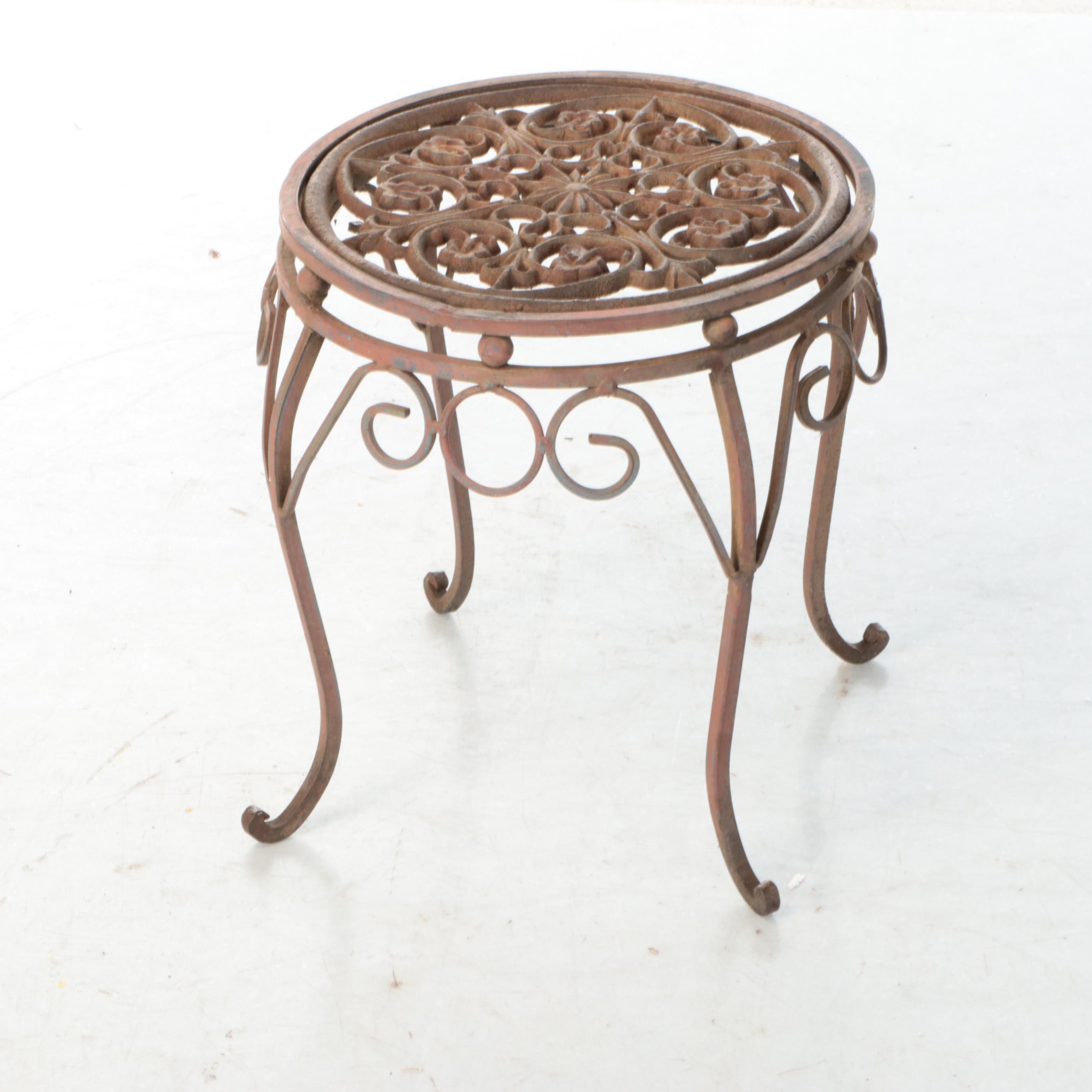 Oxidized Metal Plant Stands