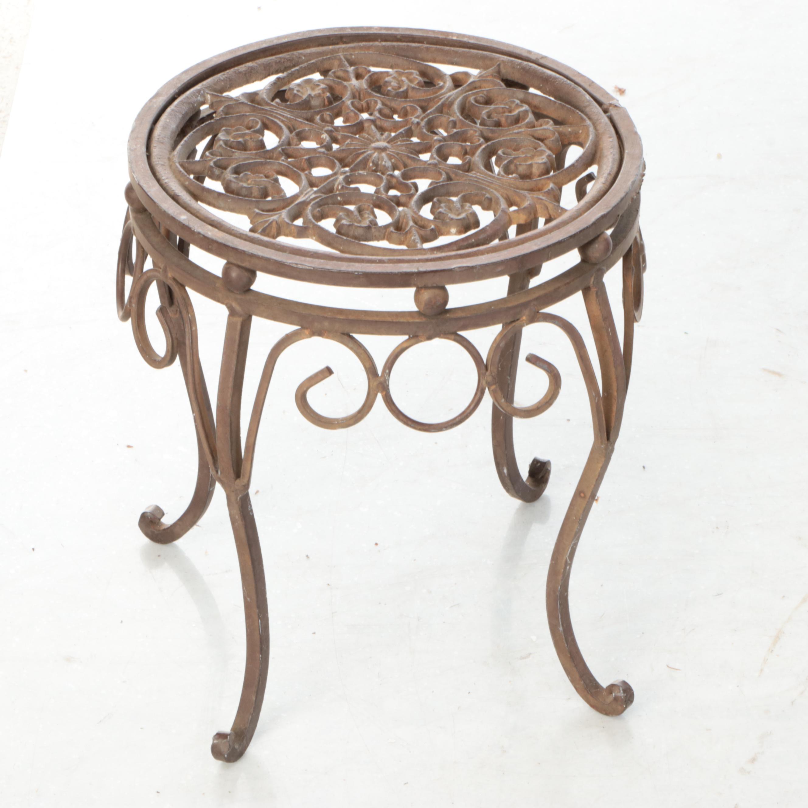 Oxidized Metal Plant Stands