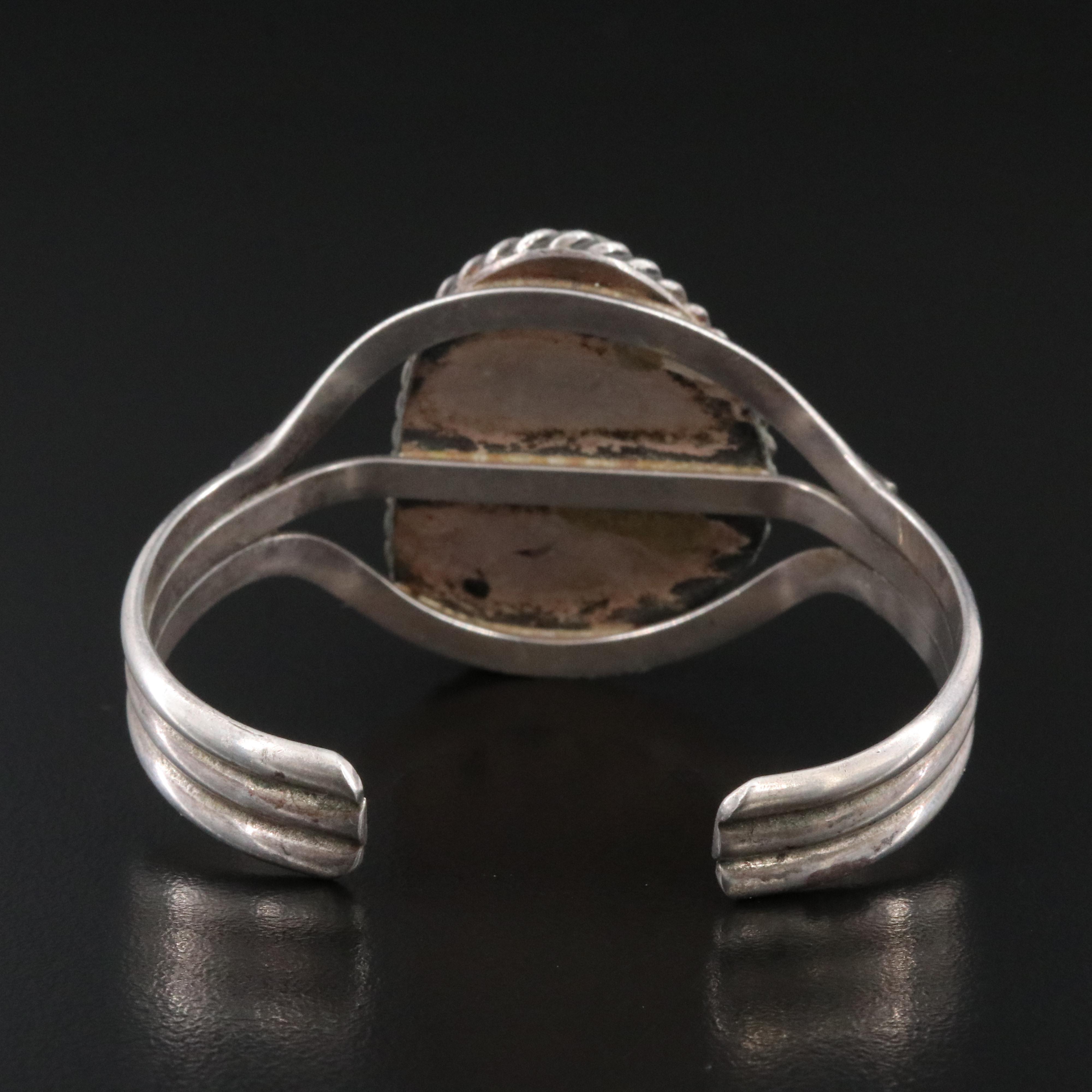 Southwestern Sterling and Turquoise Cuff