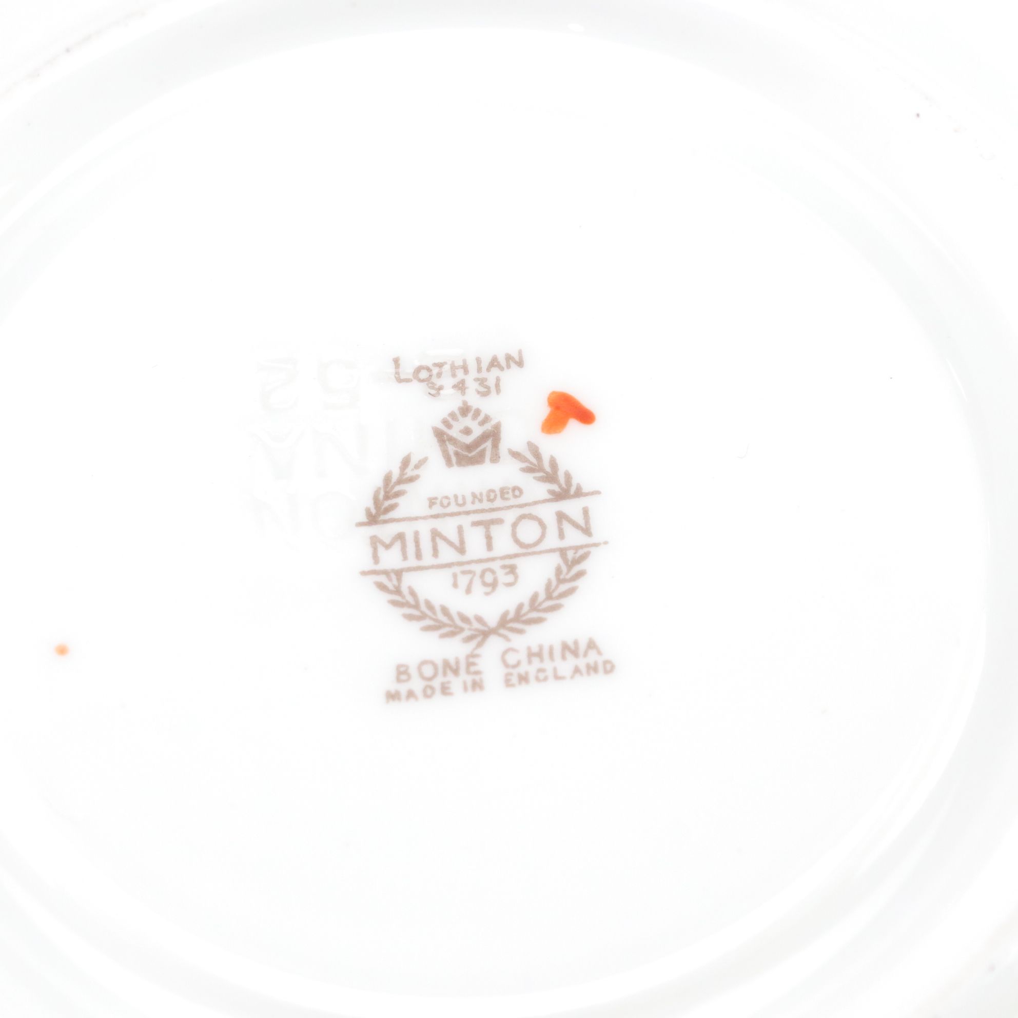 Minton "Lothian" Cream Soup Bowls with Art Deco Style Green Etched Glass Coupes