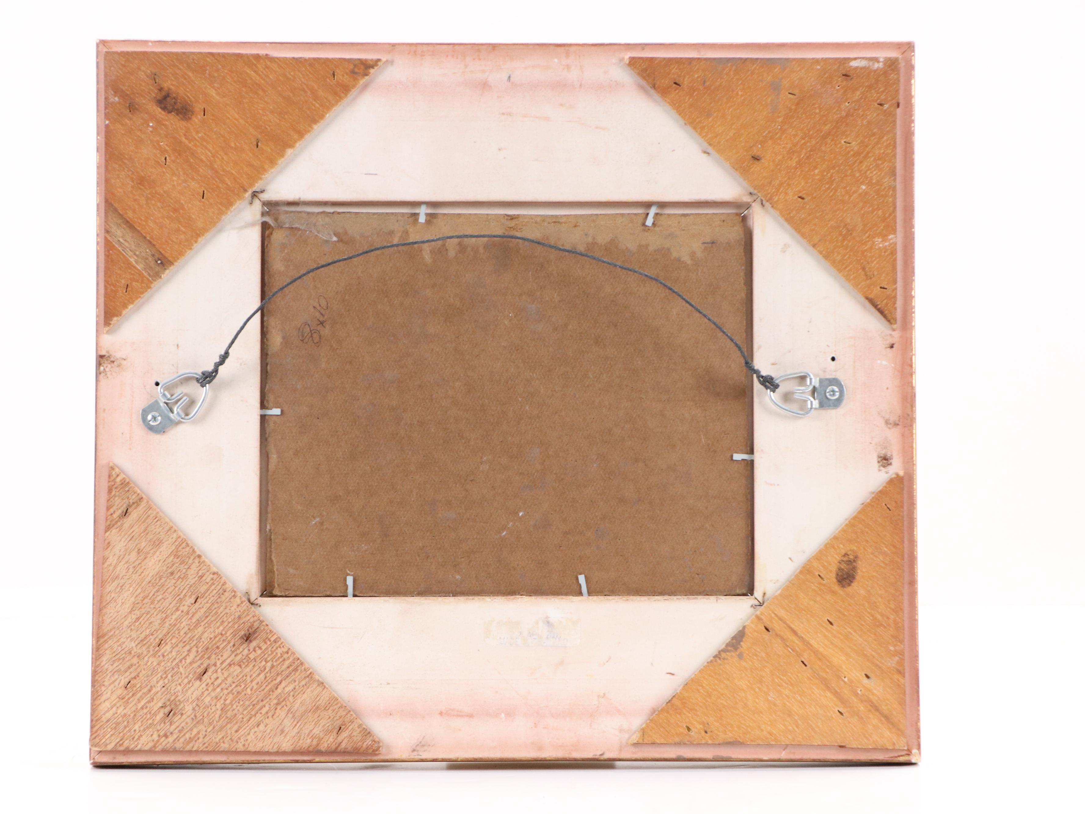 Hand-Painted Offset Lithograph of American Western Landscape, 20th Century