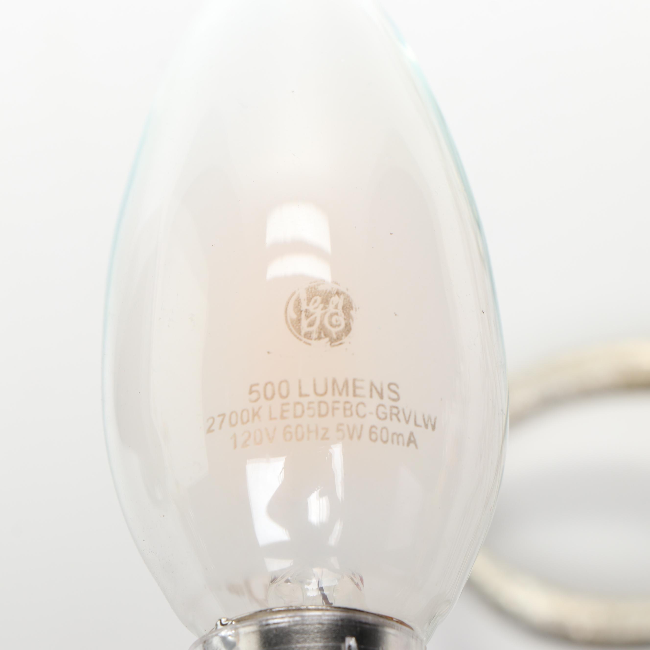 Pair of Silver Gilt Ornate Wall Candle Sconces with Grey Cotton Clip-on Shades