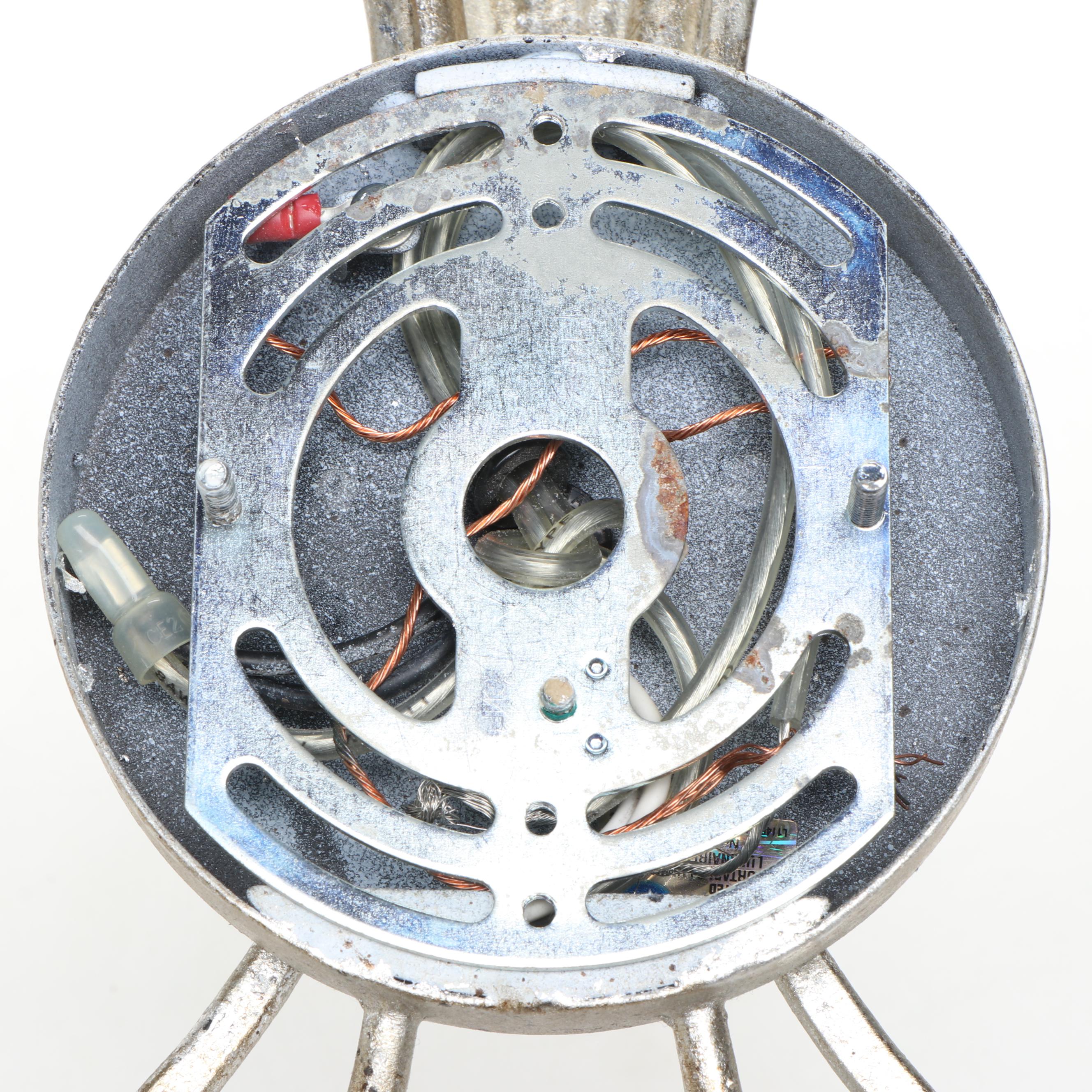 Pair of Silver Gilt Ornate Wall Candle Sconces with Grey Cotton Clip-on Shades