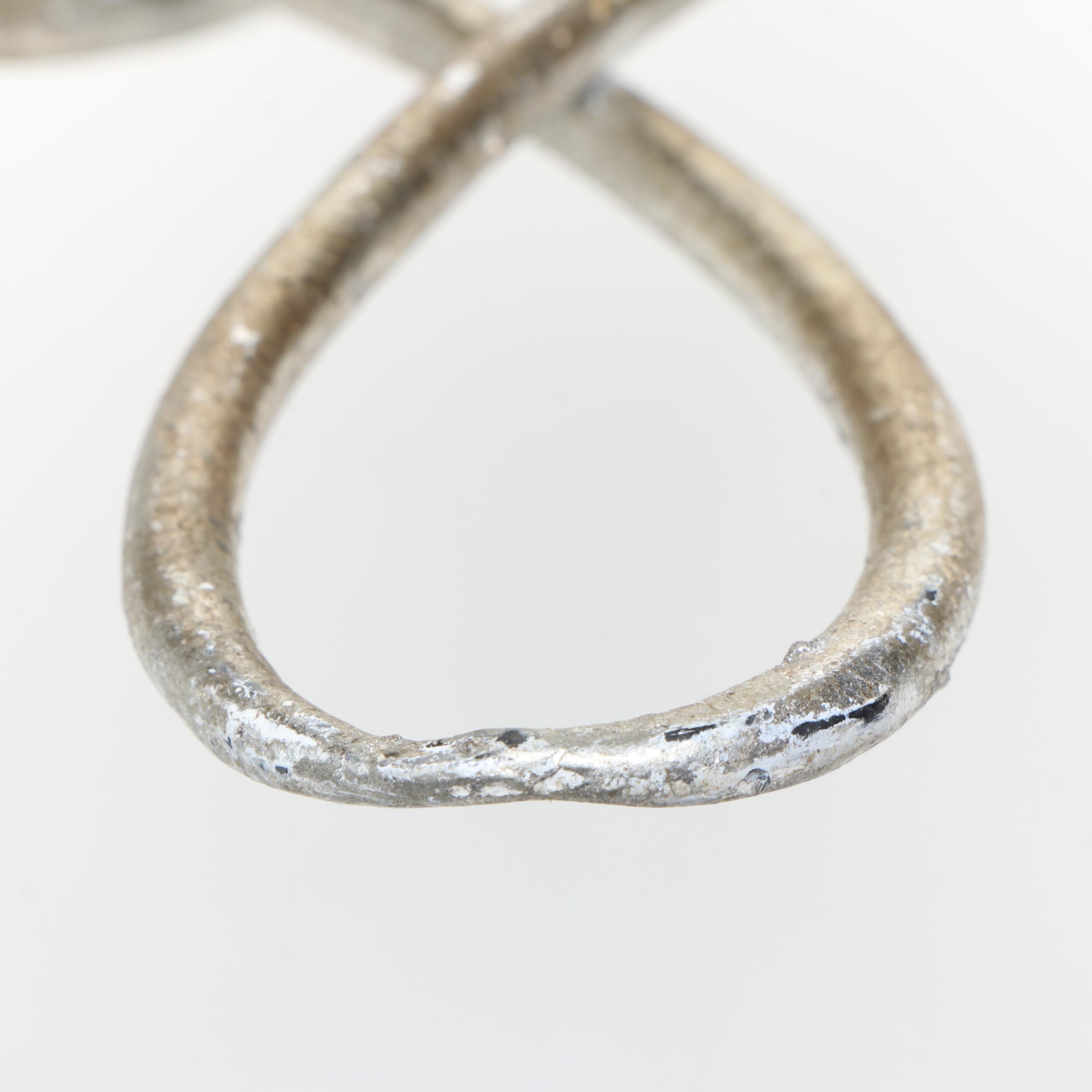 Pair of Silver Gilt Ornate Wall Candle Sconces with Grey Cotton Clip-on Shades