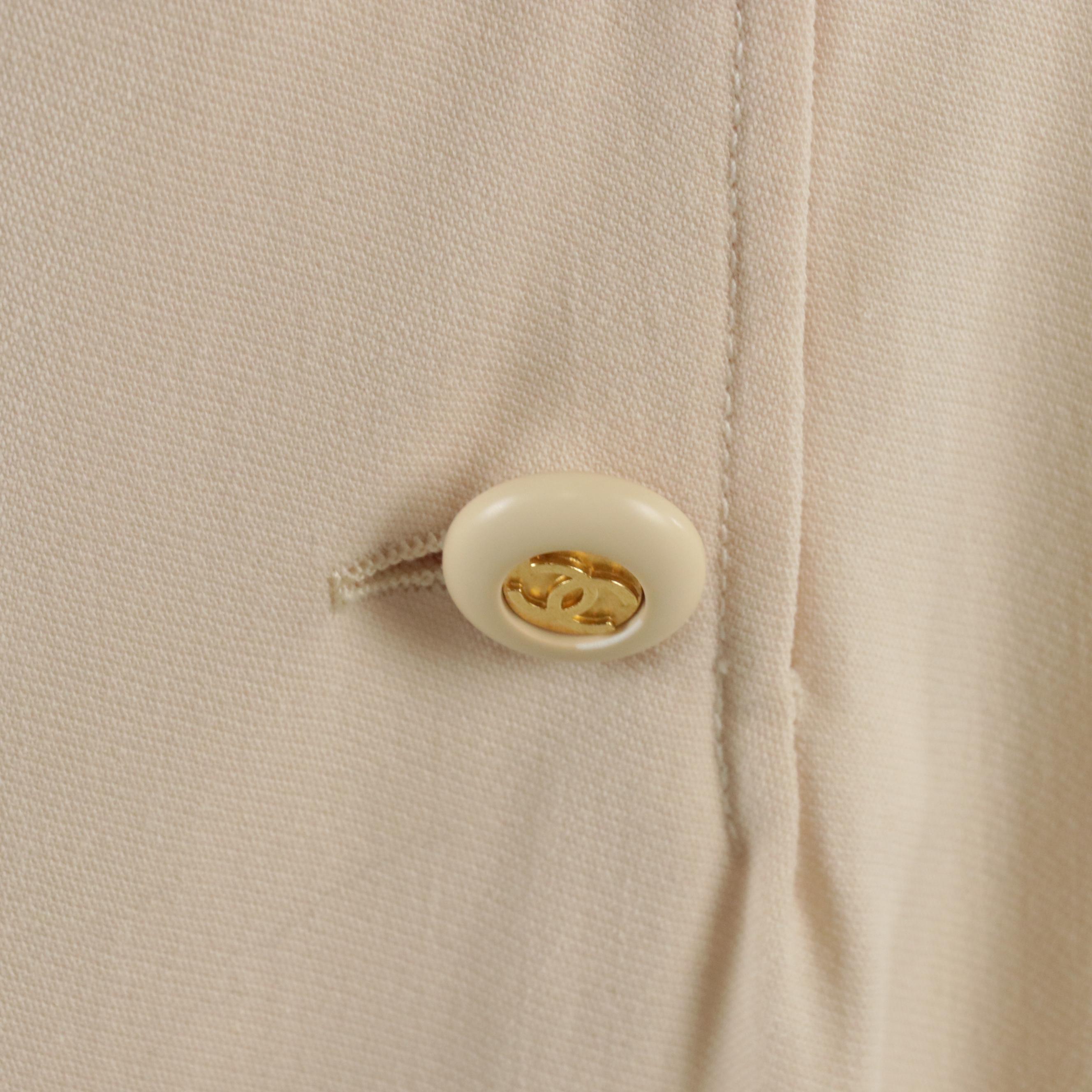 Chanel Boutique Spring Collection Sailor Inspired Trousers in Blush Pink Wool