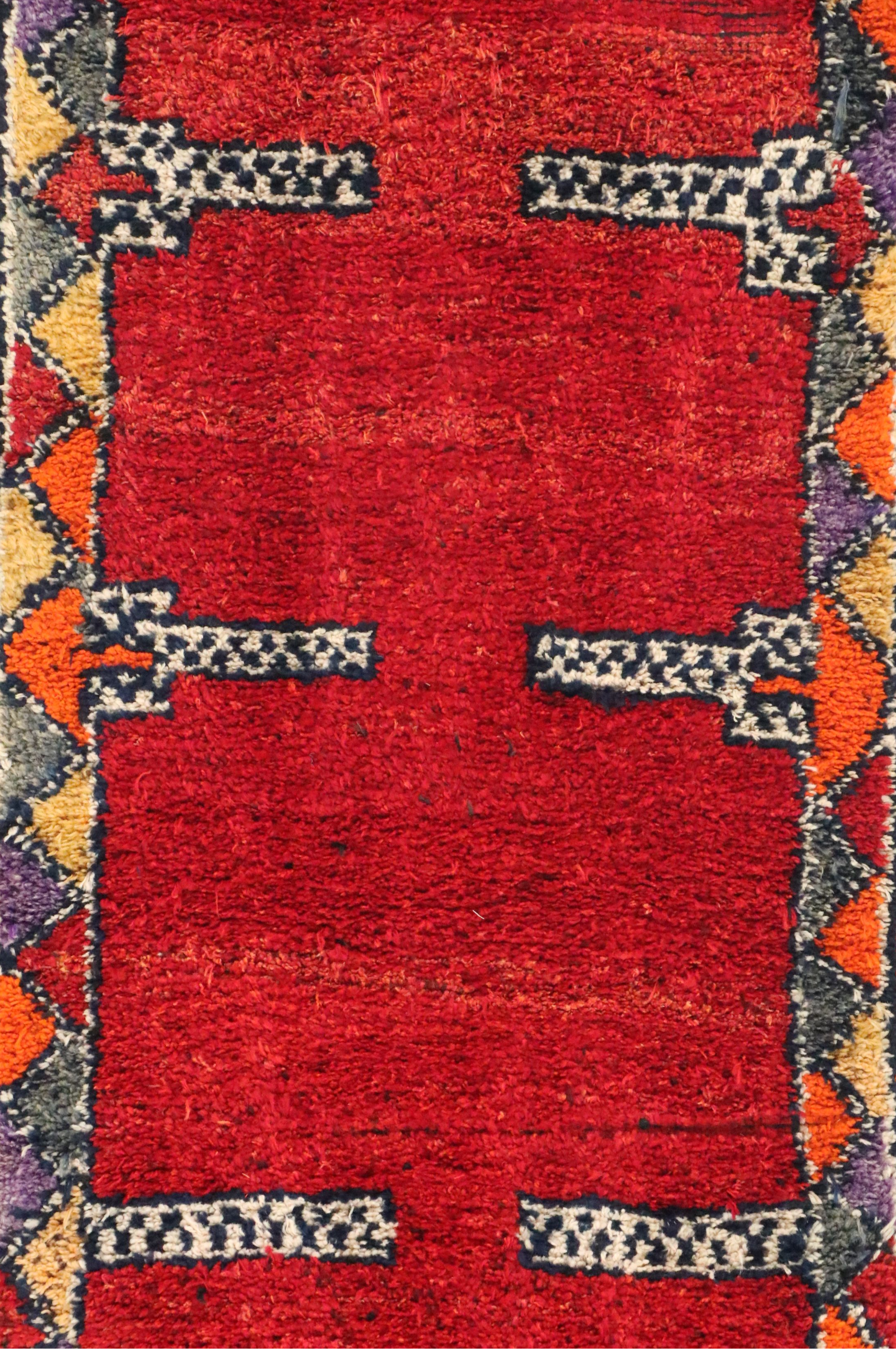 3' x 10'3 Hand-Knotted Moroccan Berber Carpet Runner