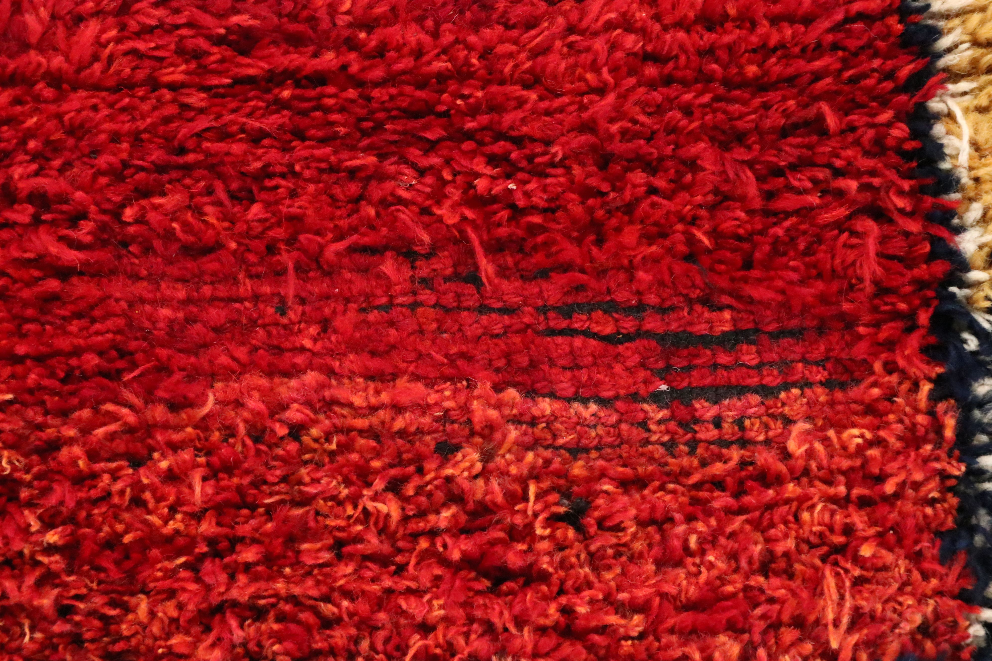 3' x 10'3 Hand-Knotted Moroccan Berber Carpet Runner