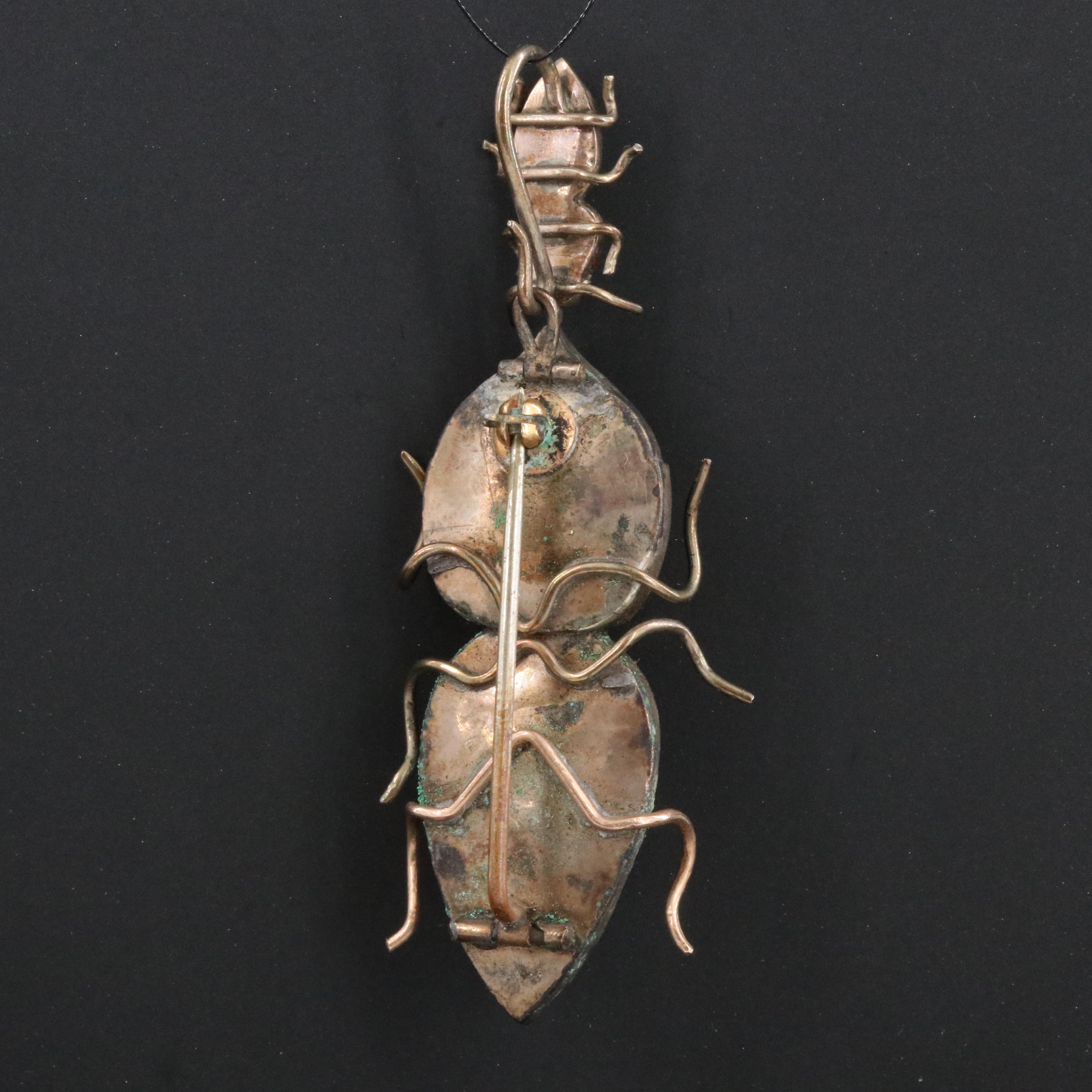 Early 1900s Garnet and Pearl Beetle Converter Brooch