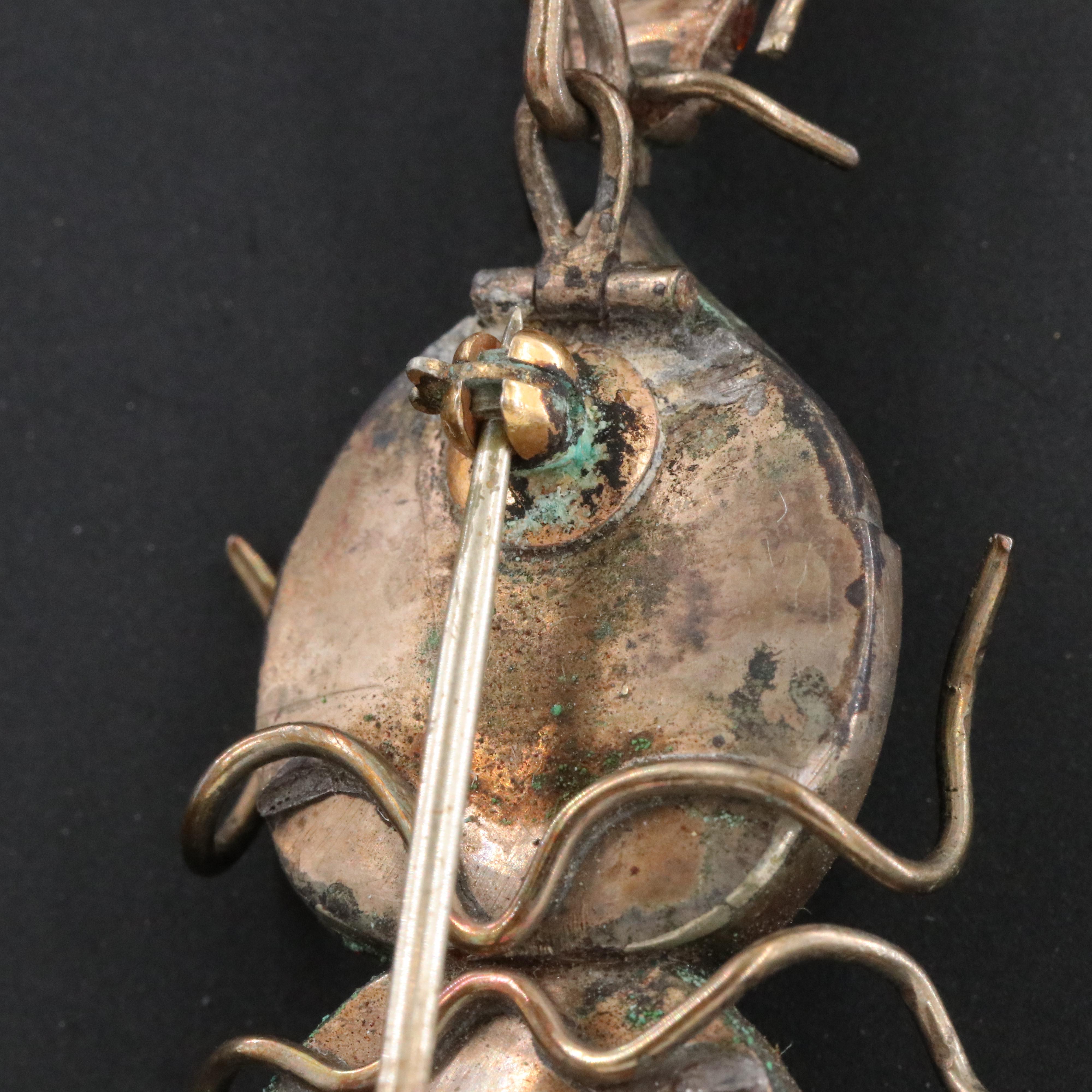 Early 1900s Garnet and Pearl Beetle Converter Brooch