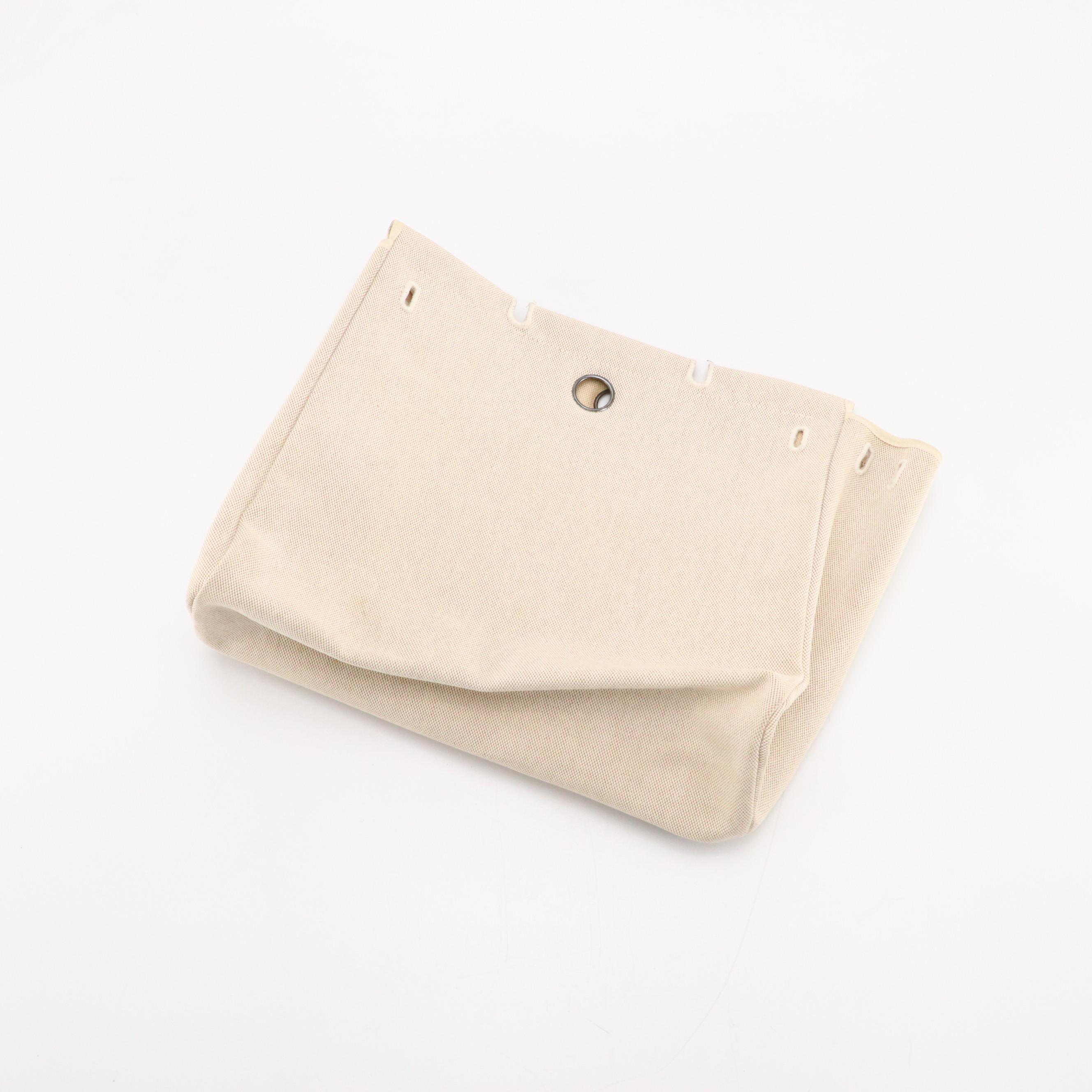 Hermès 39cm Herbag 2-in-1 Bag in Officier Canvas and Vache Hunter Leather