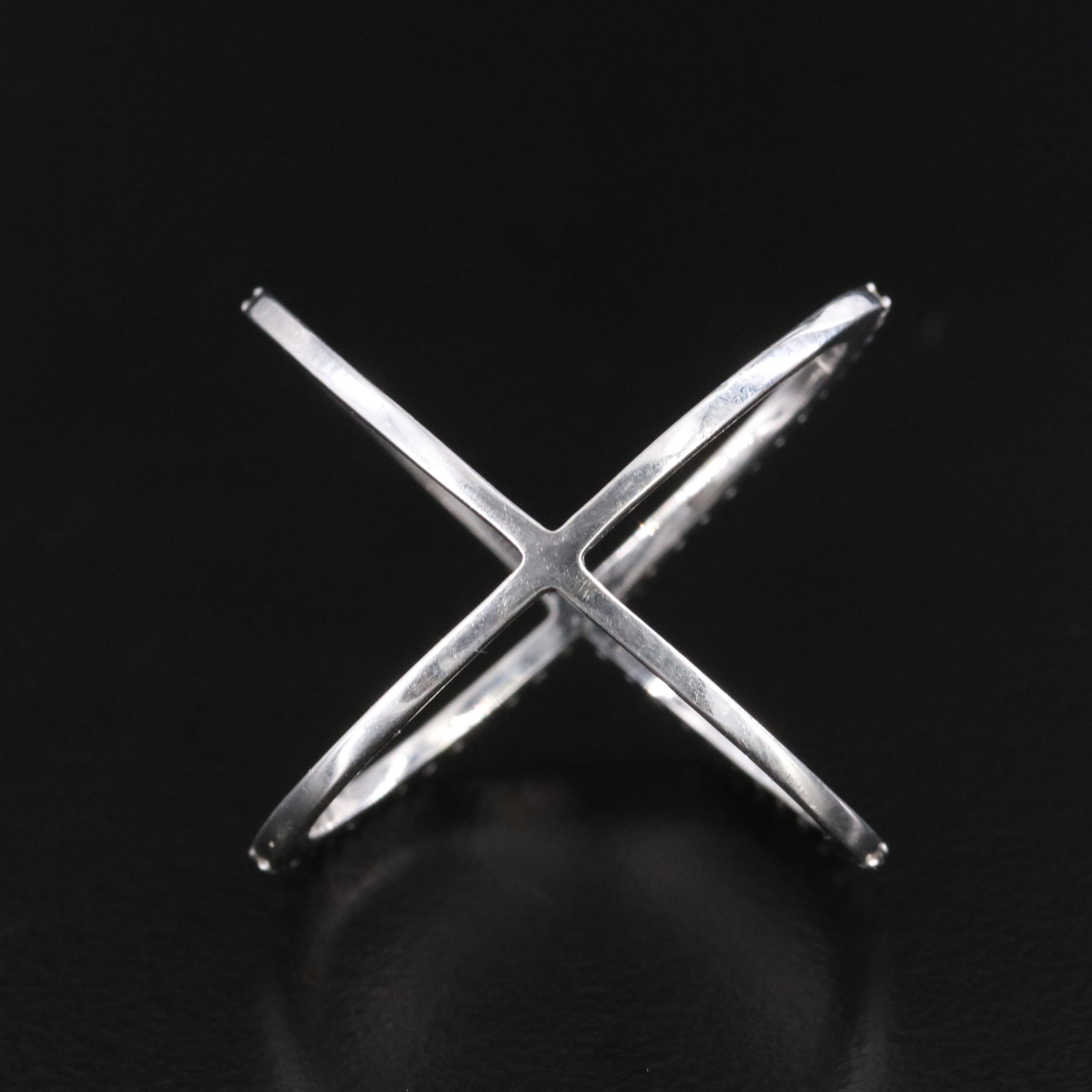 14K 0.37 CTW Diamond X Ring