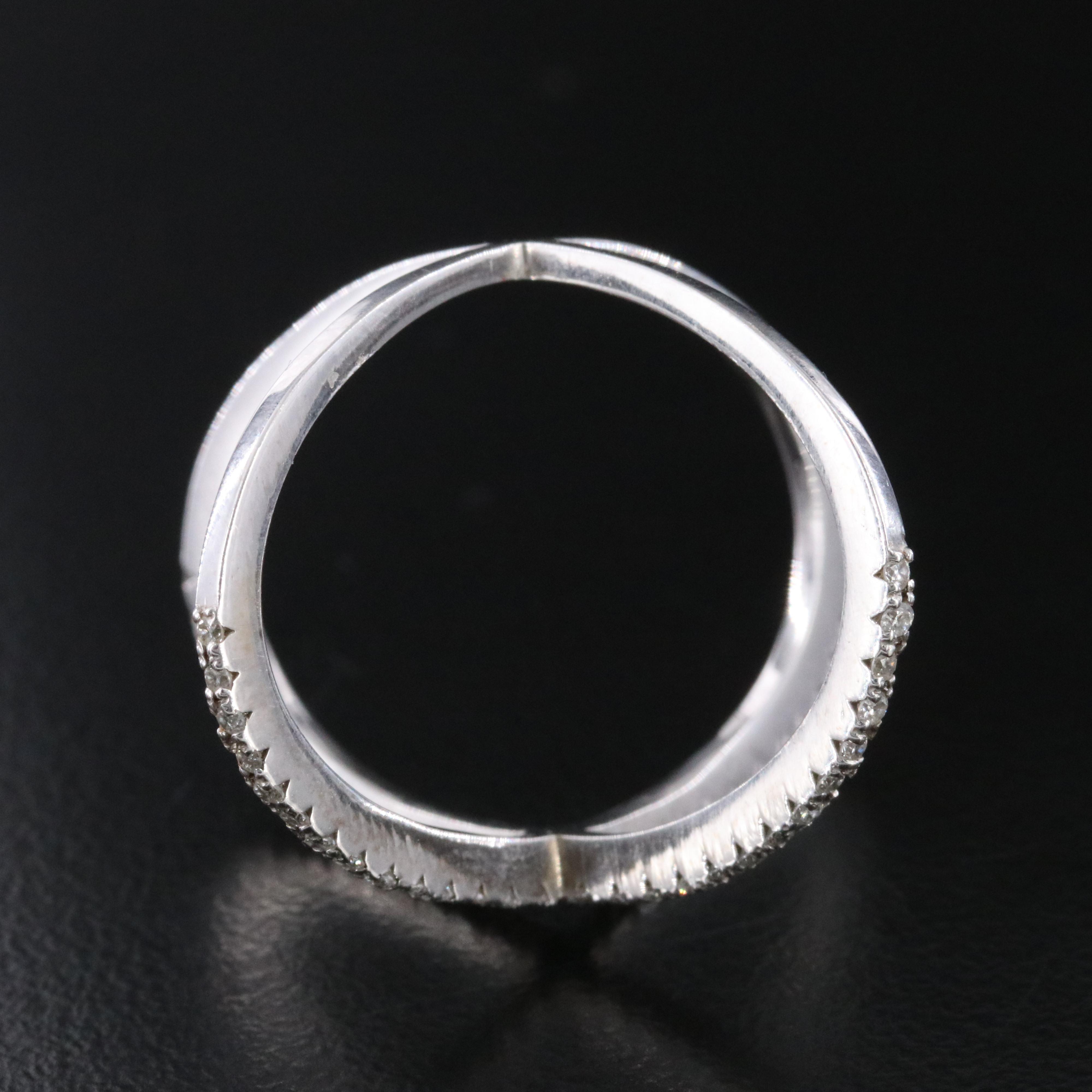 14K 0.37 CTW Diamond X Ring