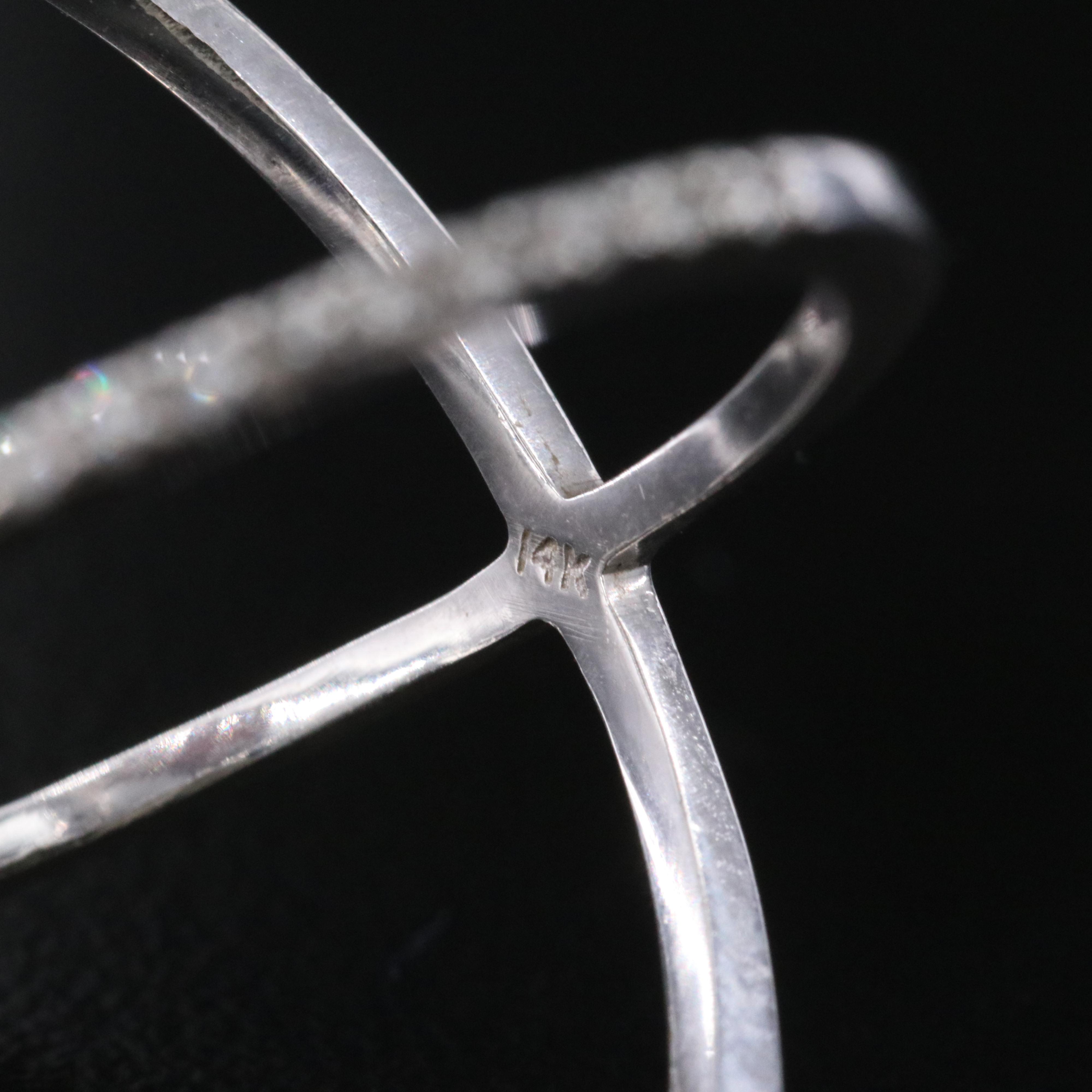 14K 0.37 CTW Diamond X Ring