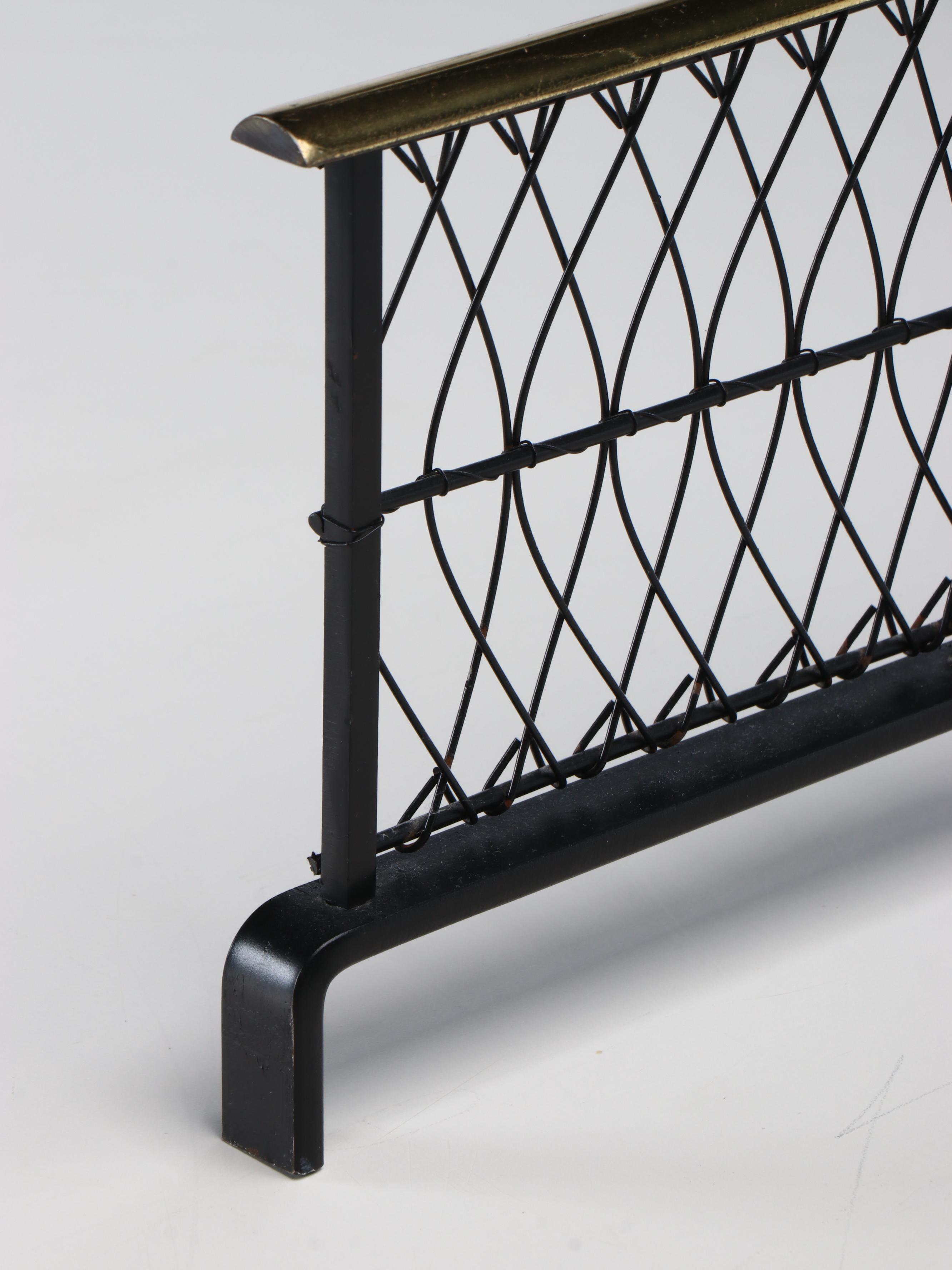 Federal Style Brass Cannonball Fireplace Fender, Andirons, and Tool Set