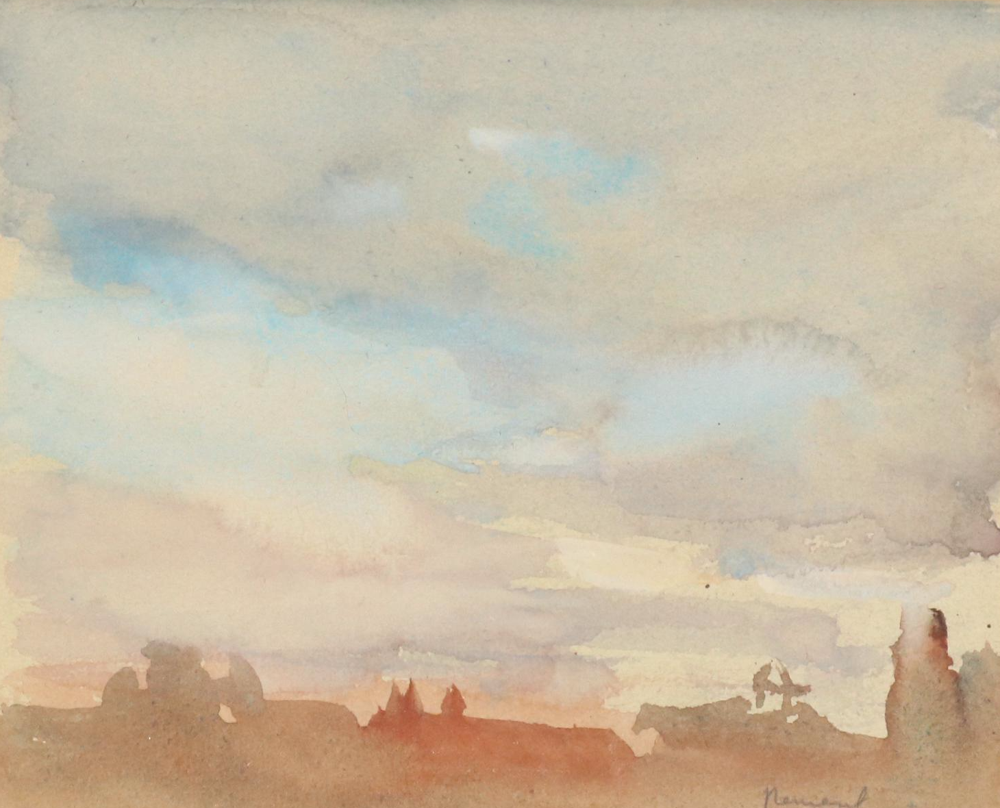 Seymour Remenick Western Landscape Watercolor Painting