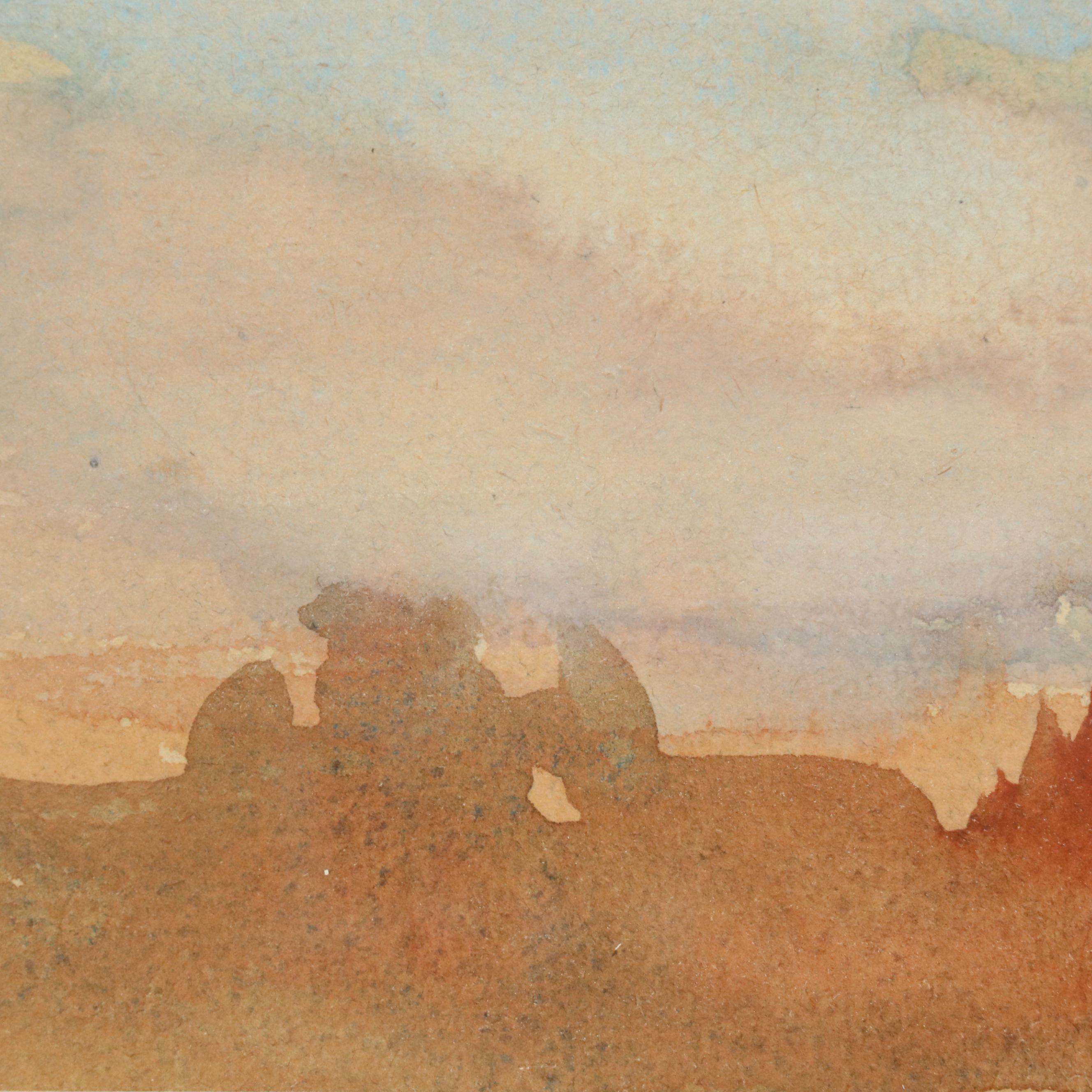 Seymour Remenick Western Landscape Watercolor Painting