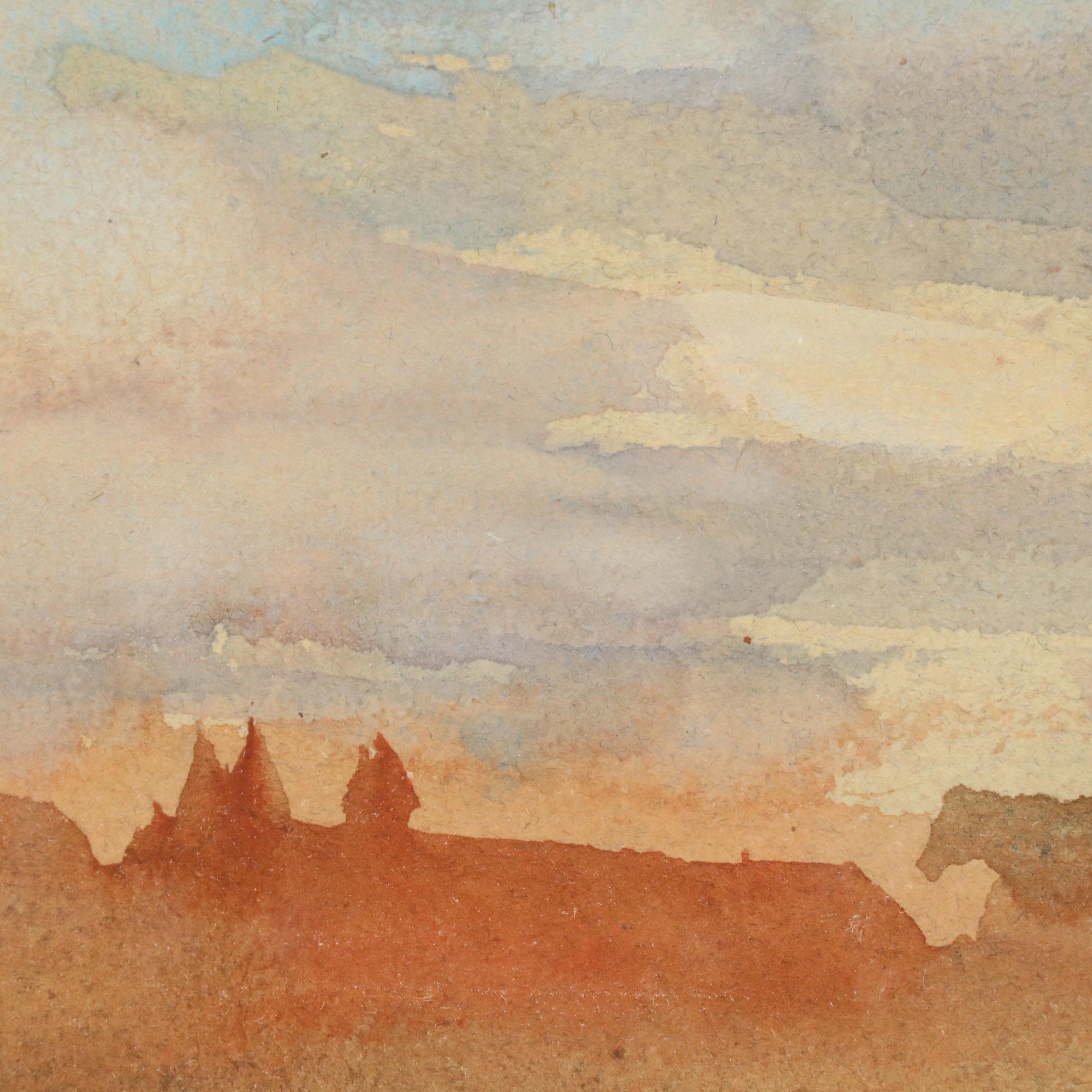 Seymour Remenick Western Landscape Watercolor Painting