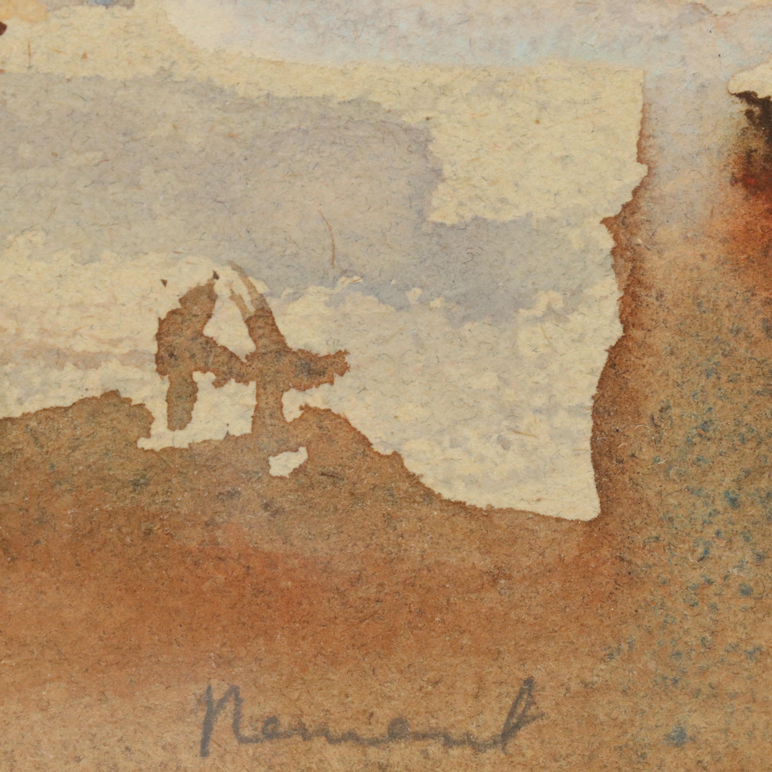 Seymour Remenick Western Landscape Watercolor Painting