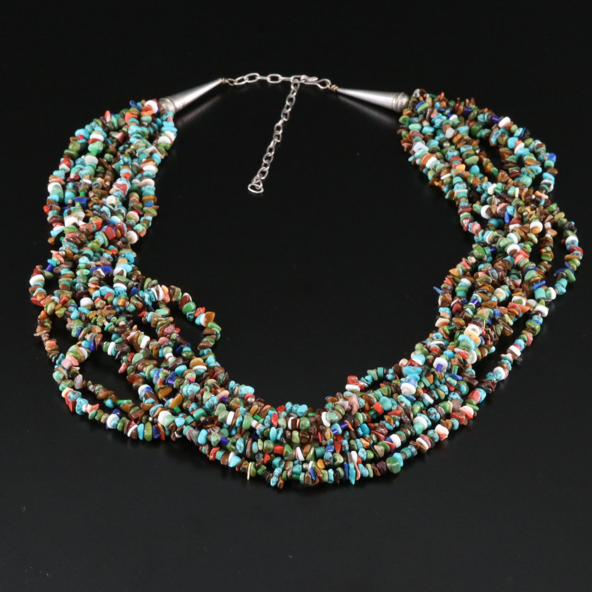 Southwestern Sterling Gemstone Necklace