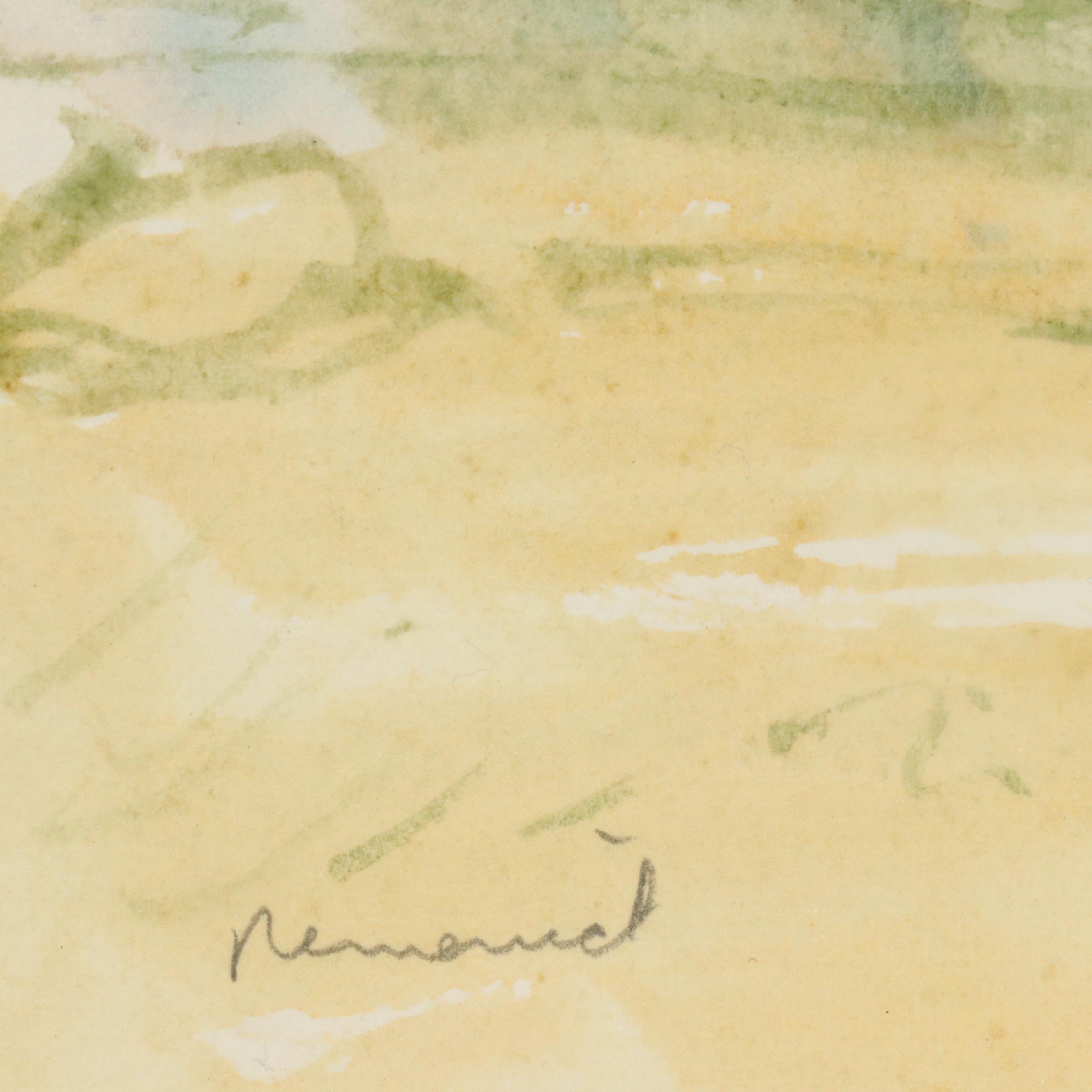 Seymour Remenick "Bridge Over the Schuylkill, Manayunk" Watercolor Painting