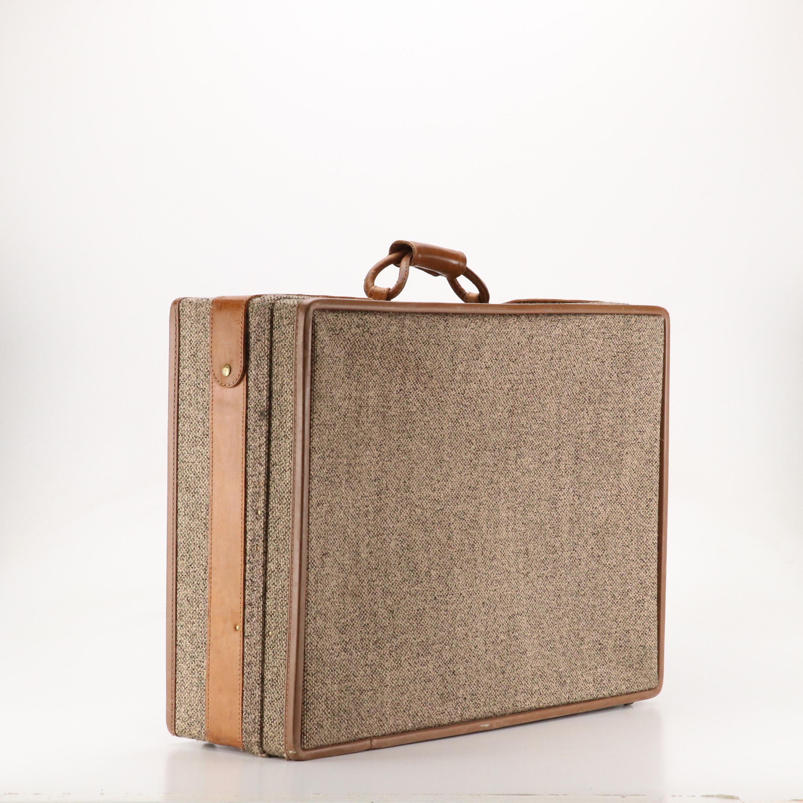 Hartmann Vintage Structured Travel Case in Leather-Trimmed Tweed