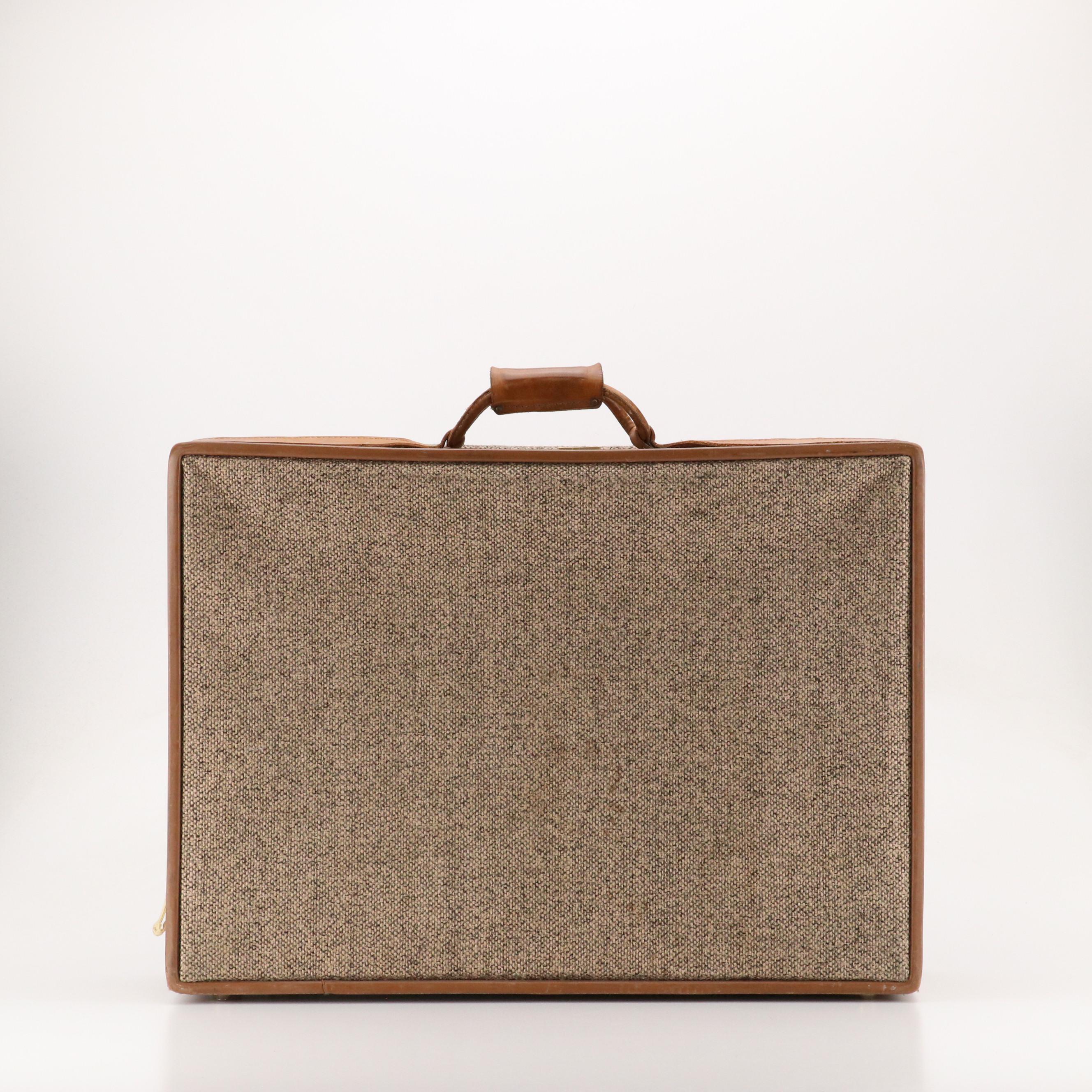 Hartmann Vintage Structured Travel Case in Leather-Trimmed Tweed